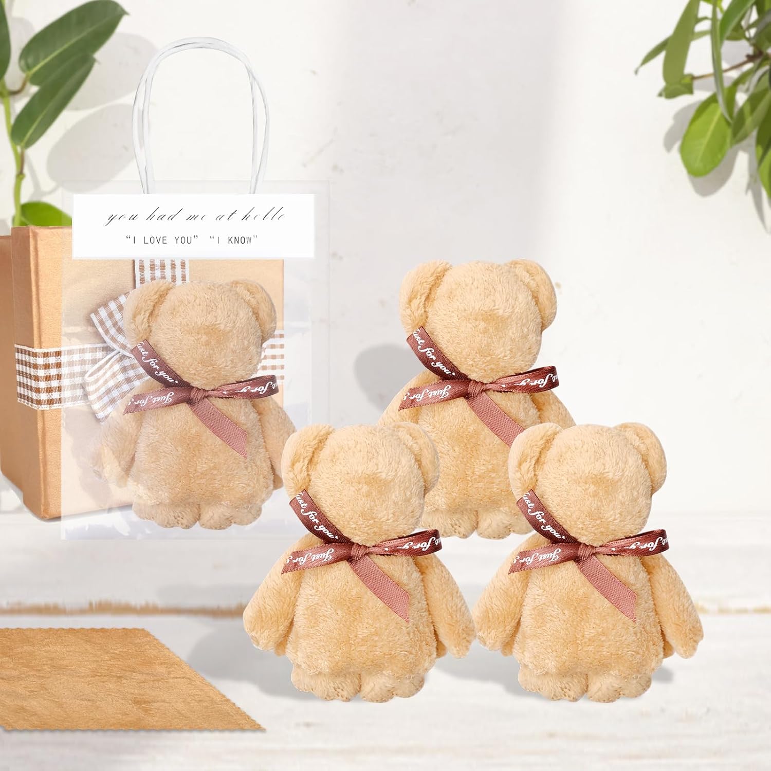 52 Pcs Bear-Shaped Bath Towel Set with Bags