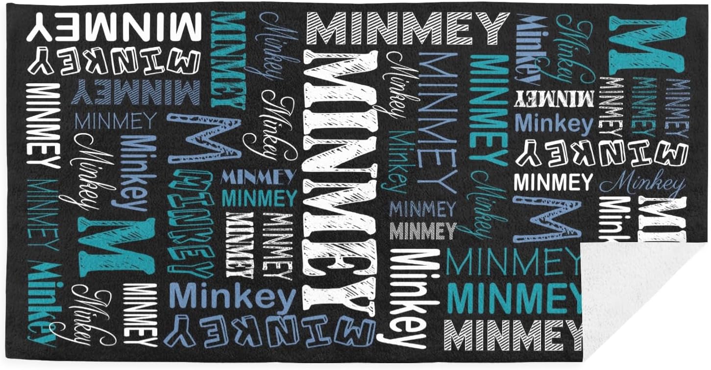 Personalized Beach Towel with Name for Adults Kids
