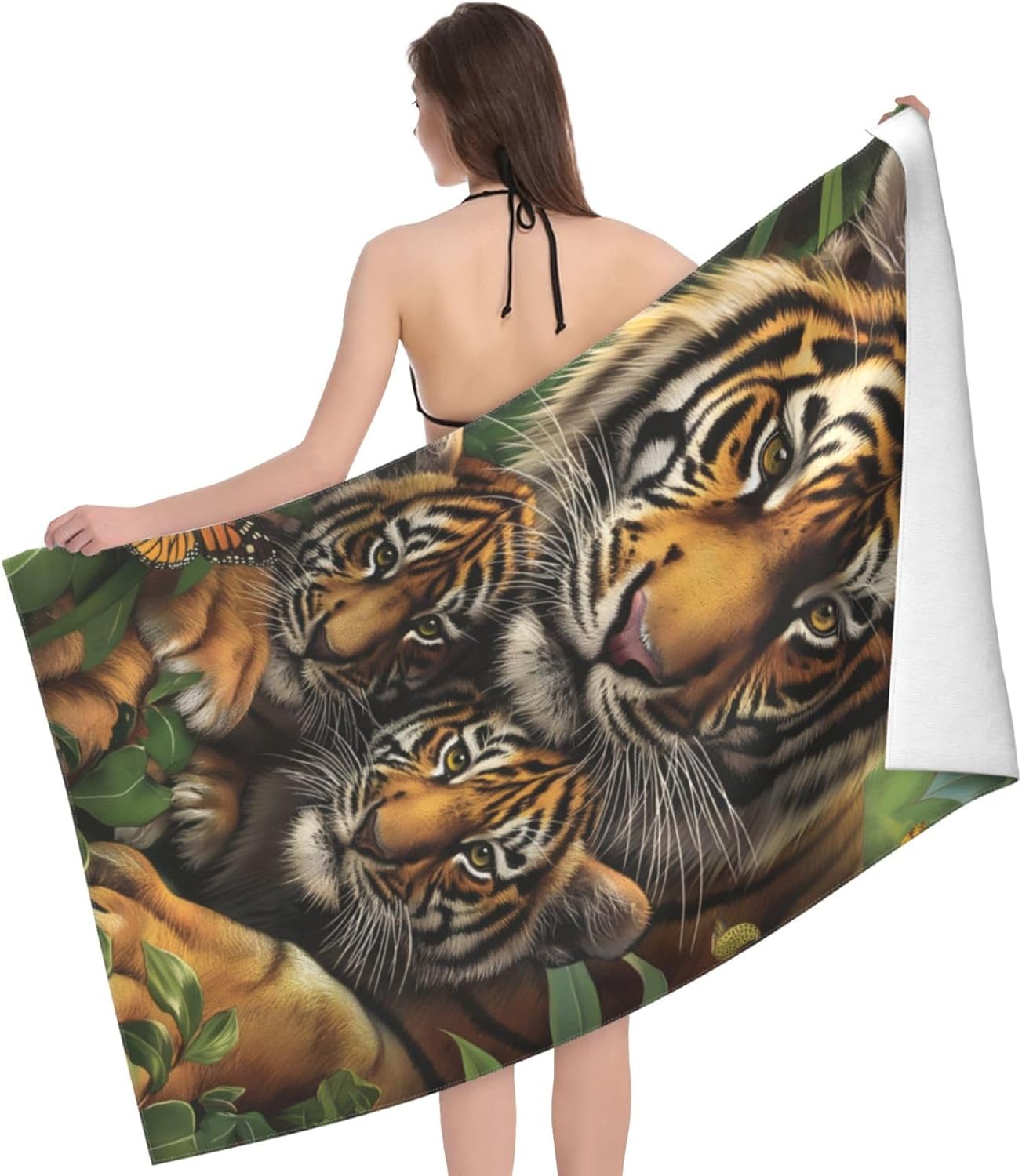 VANZEV Tiger Family Microfiber Beach Towel 31x51in