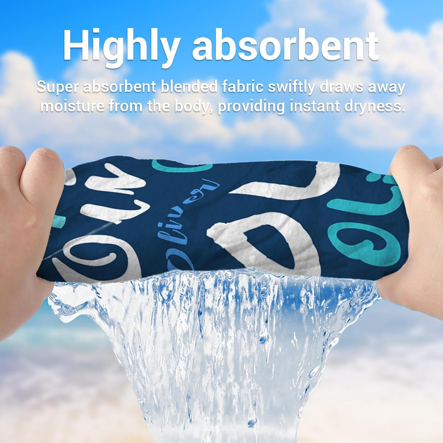 PUREFLY Personalized Beach Towel with Name - 420GSM Cotton Blend