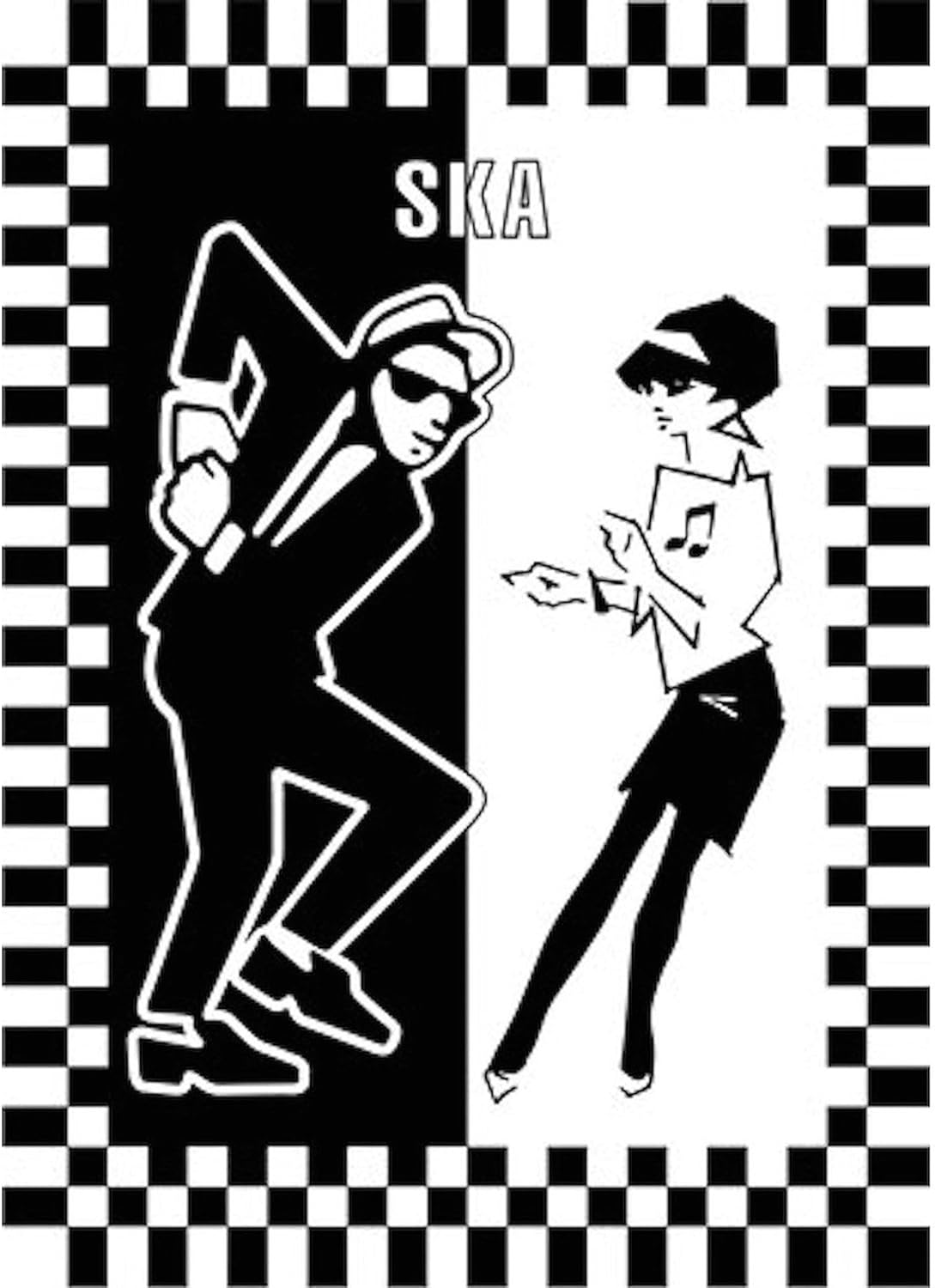 CafePress Ska Rude Boy and Rude Girl 30x60 Beach Towel 1