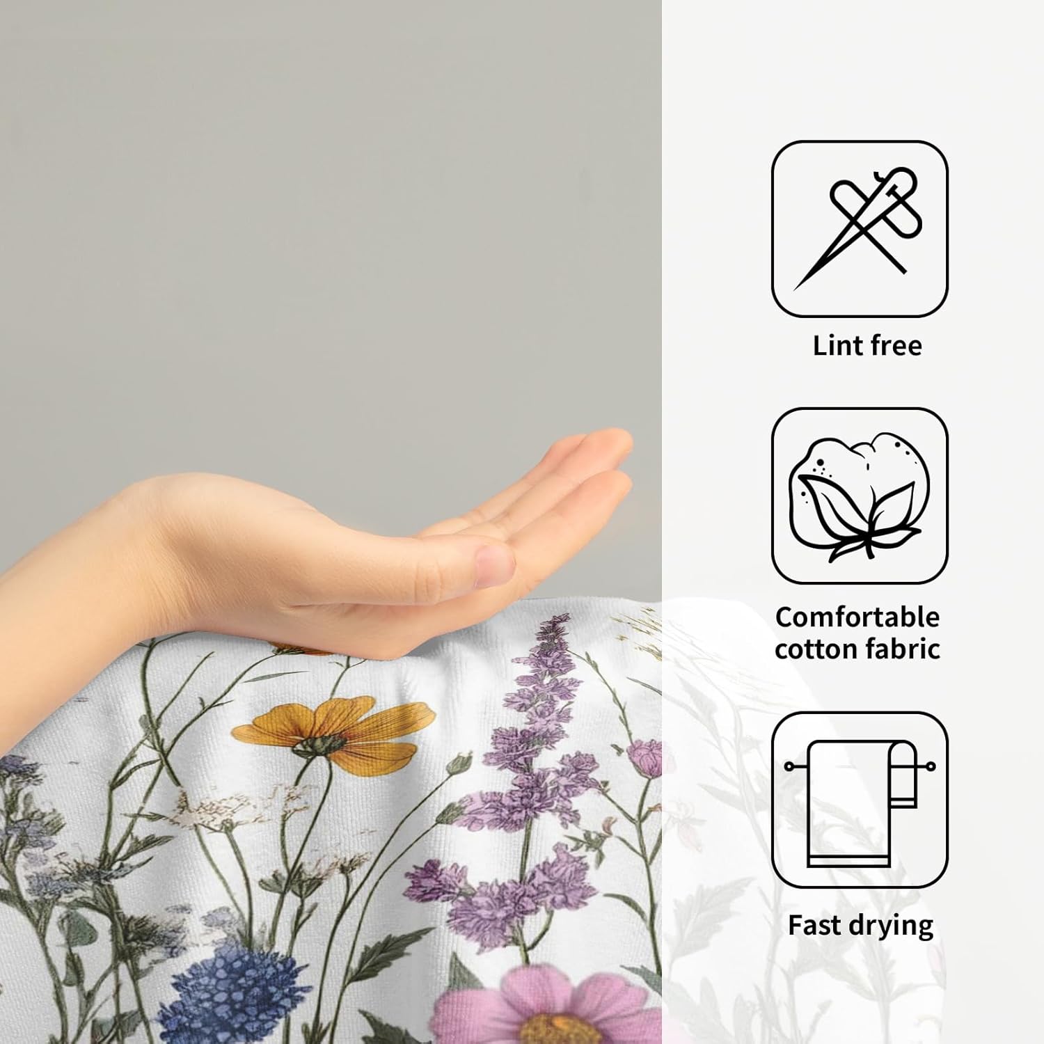 Giwawa Wildflower Hand Towel Set of 2