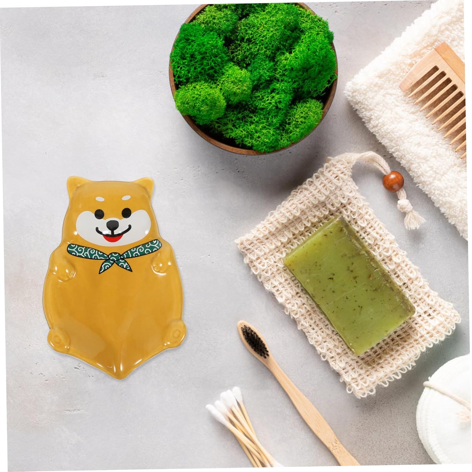 Holibanna Ceramic Soap Holder with Drainage