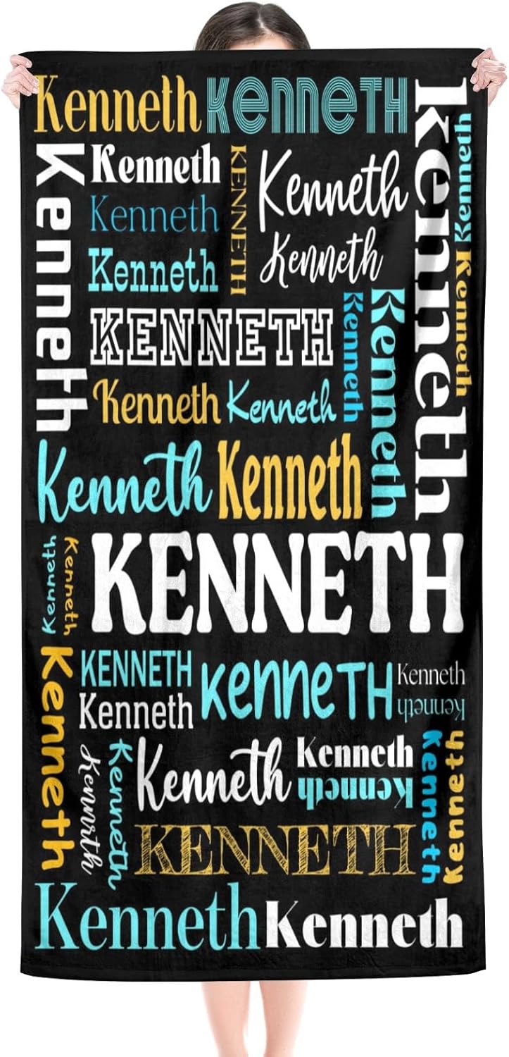Personalized Beach Towels with Names for Kids and Adults