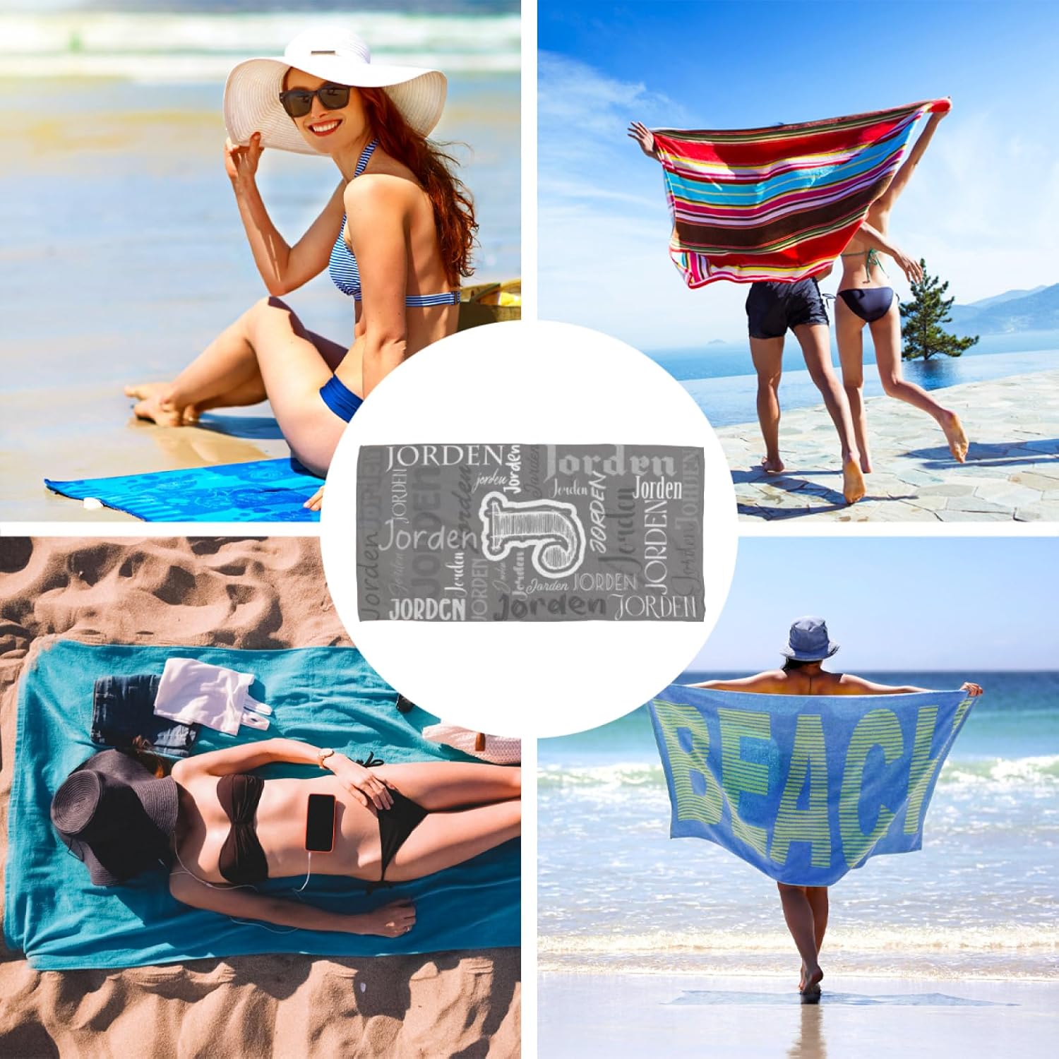 Custom Beach Towels with Names Personalized for Adults