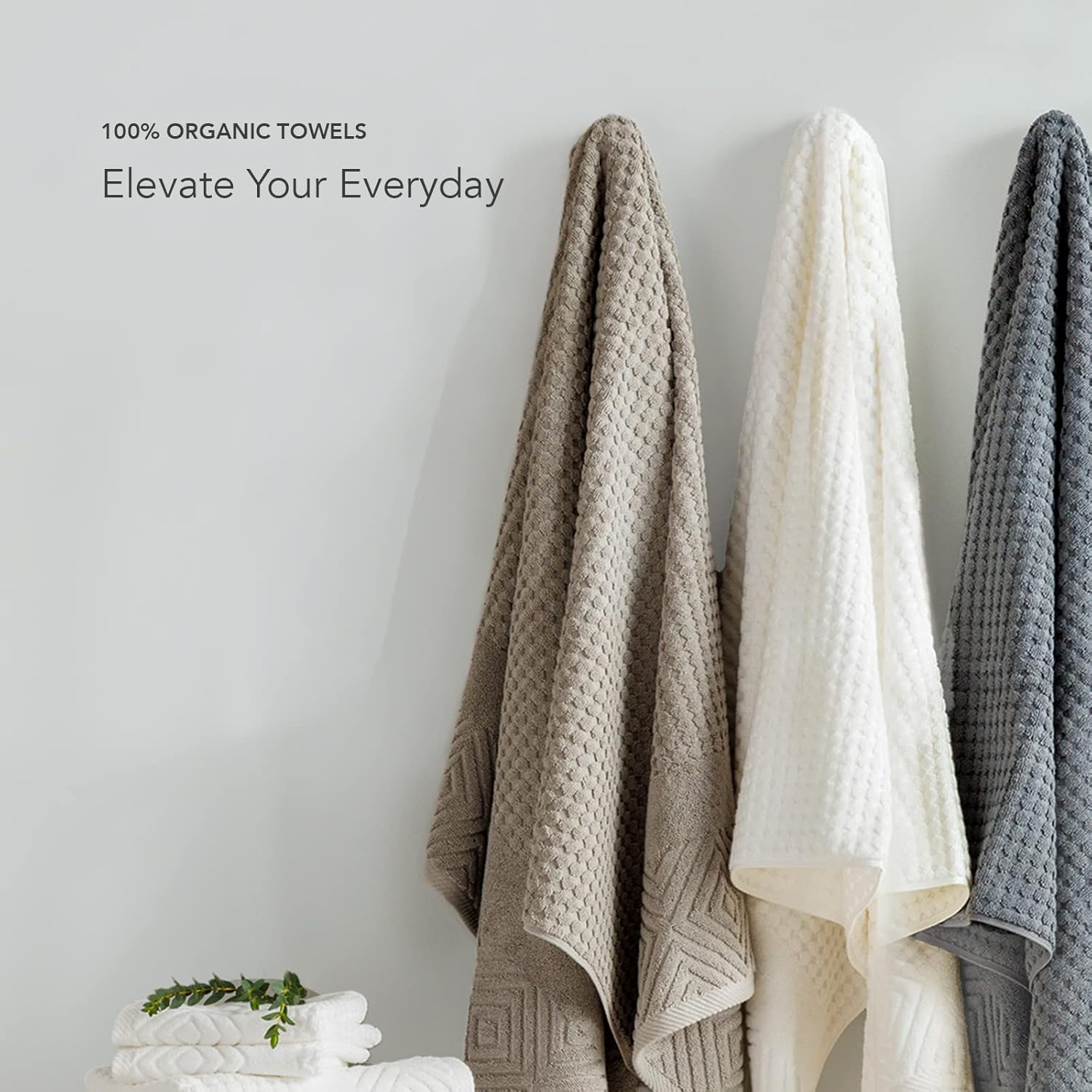 TexereSilk Organic Cotton Bath Towel Set - 700 GSM Luxury Hotel Quality