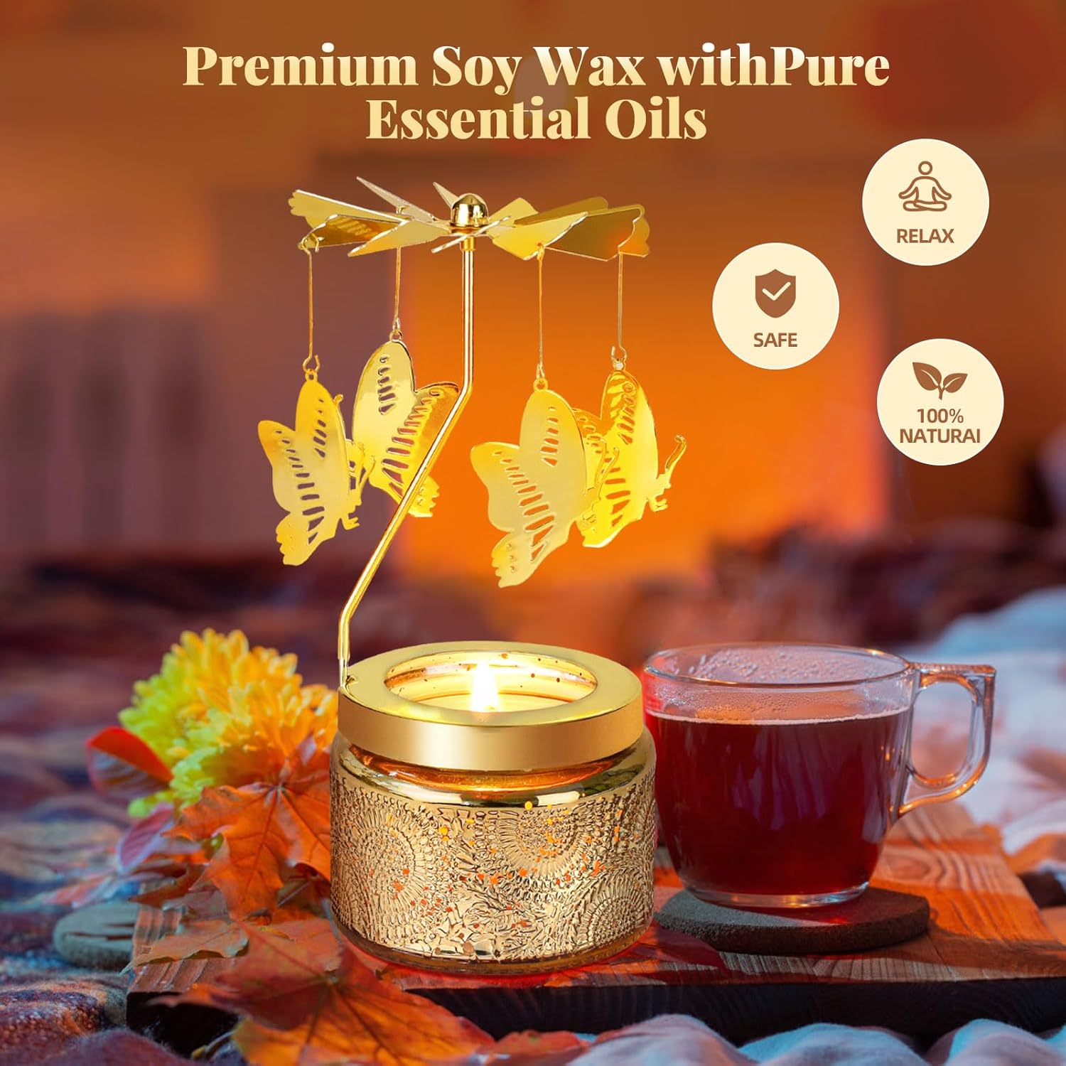 Unique Rotating Candles for Women Birthday Gifts