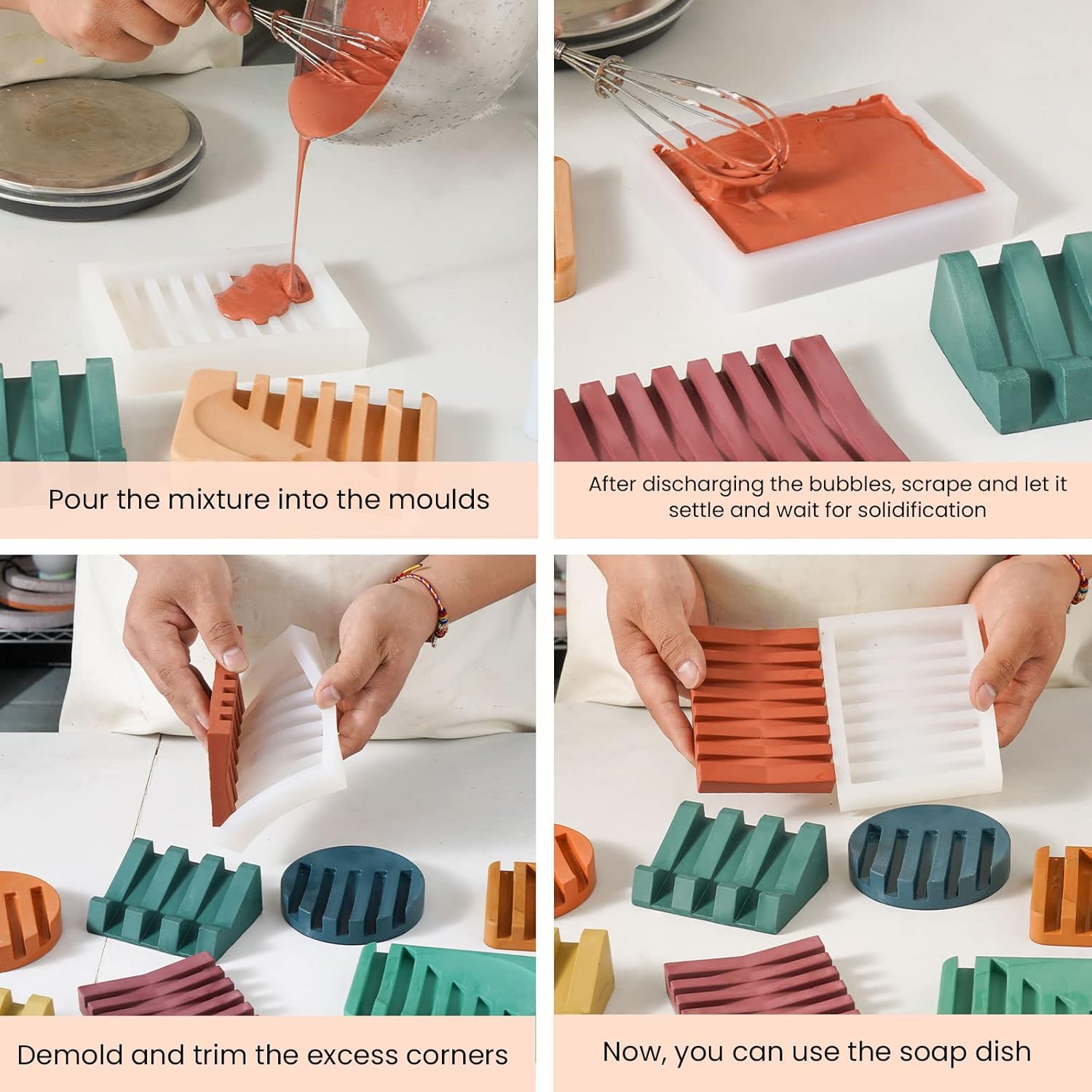BOOWAN NICOLE Silicone Soap Mold for Bathroom Drains