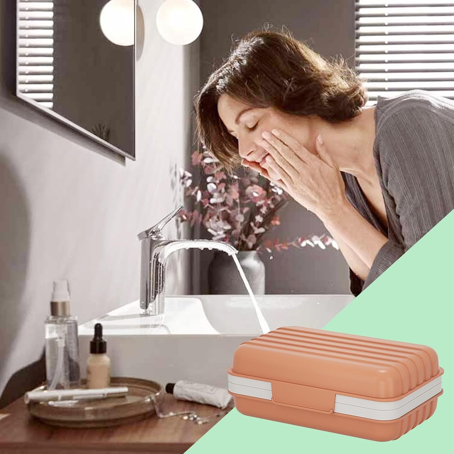 BILIKEYU Leakproof Travel Soap Dish with Lid