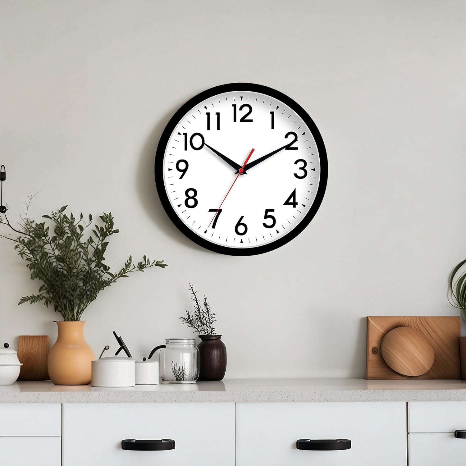 DAXSMY 8 Inch Silent Analog Wall Clock