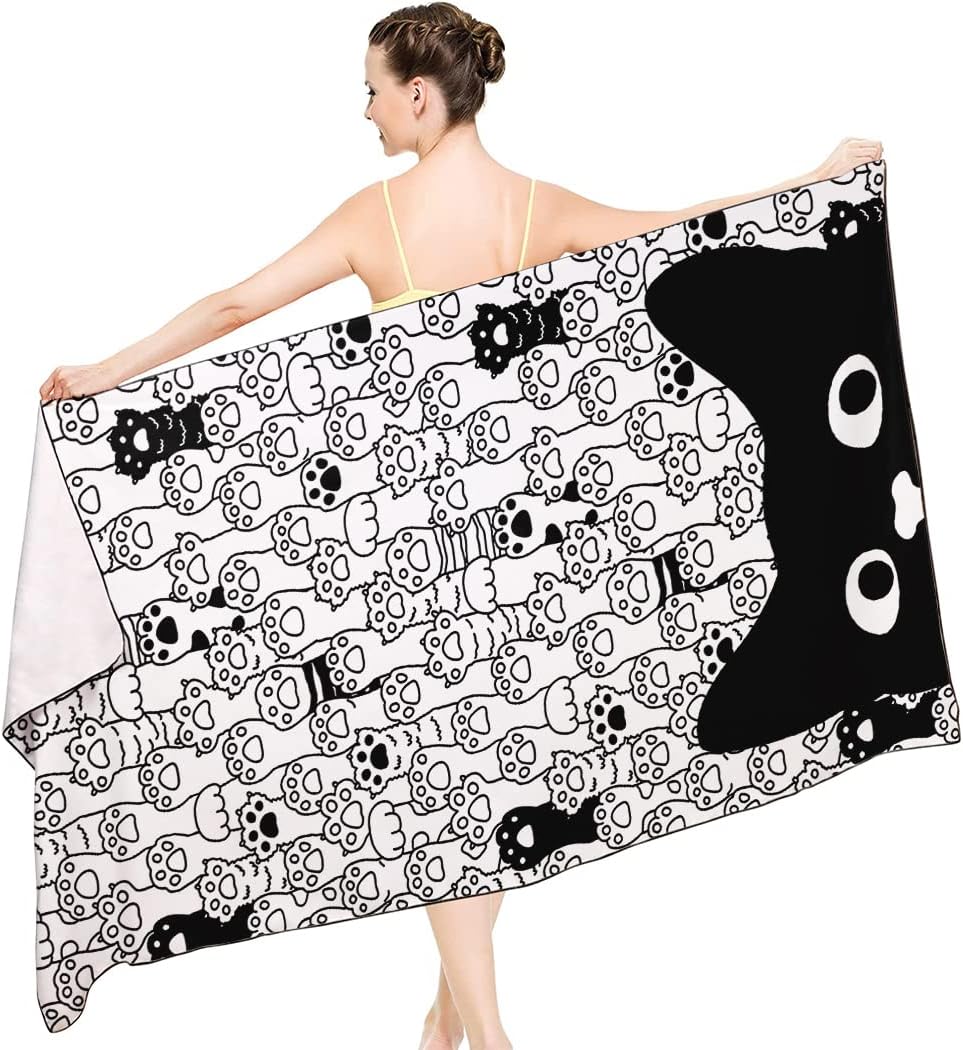 Cute Cat Paw Beach Towel for Adults and Kids 1