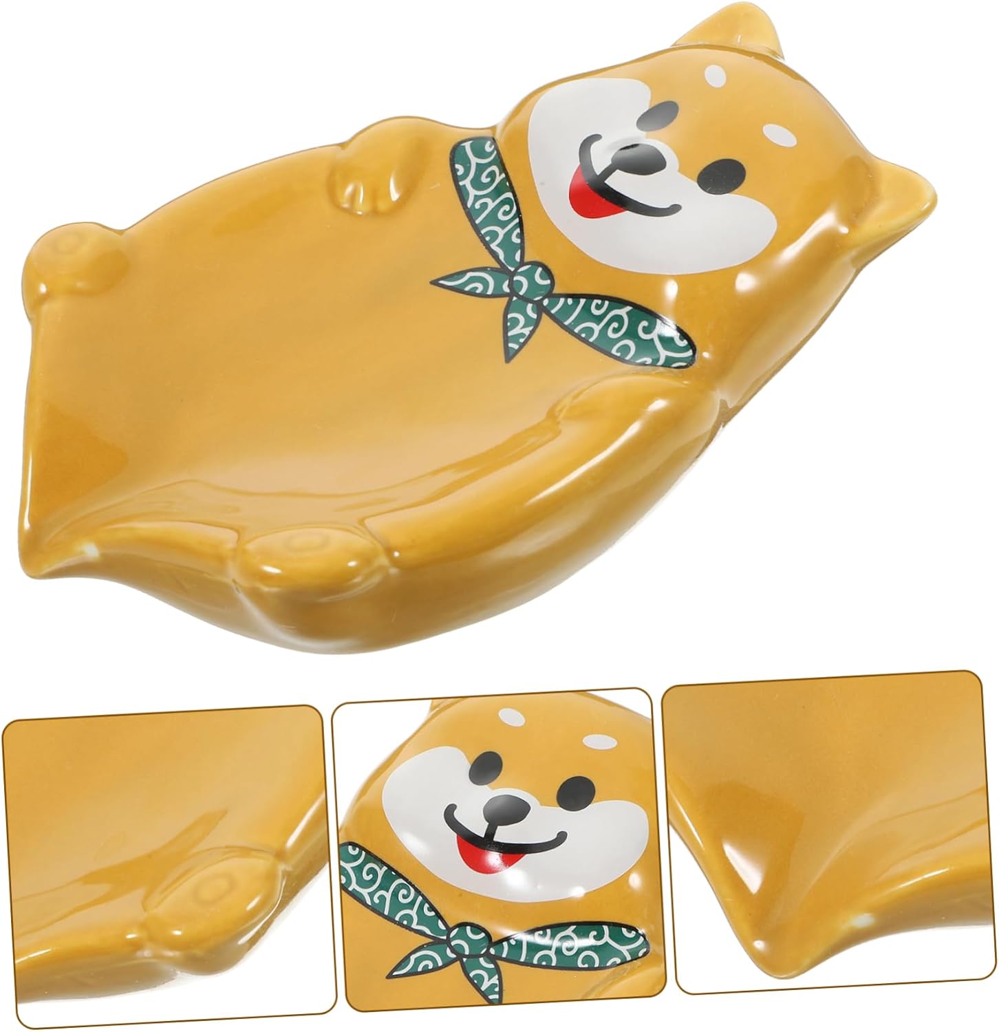 Ciieeo Ceramic Dog Soap Dish Holder