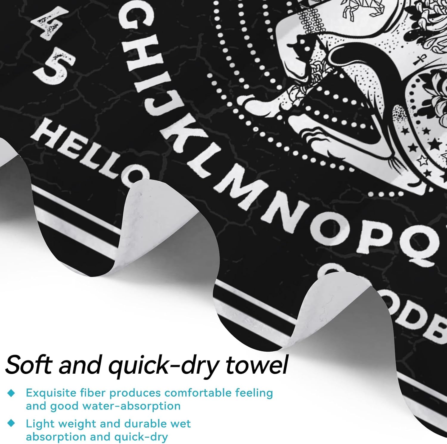 ONE TO PROMISE Goth Sun Moon Witch Ouija Board Beach Towel Blanket