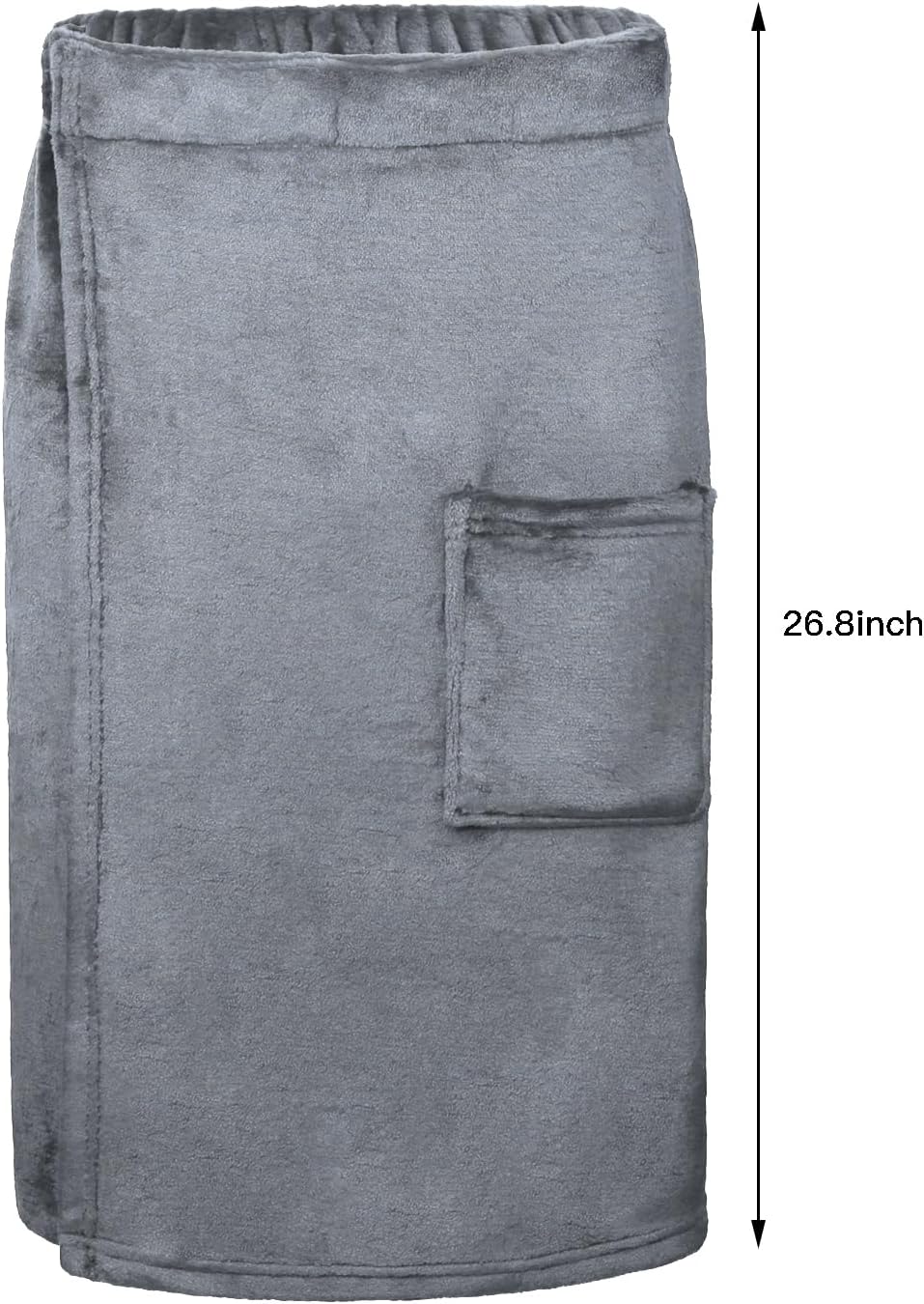 Men Boys Bath Towel Elastic Adjustable Wrap Wraparound with Pocket
