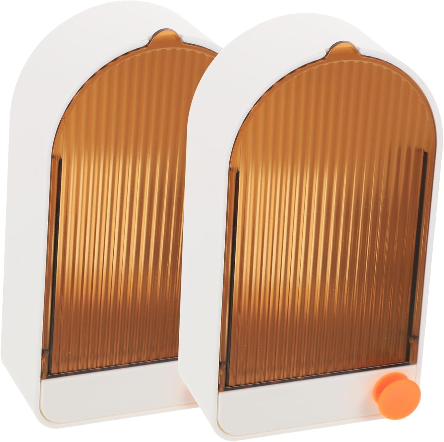 ABOOFAN Wall Mount Soap Holder 2pcs White Orange