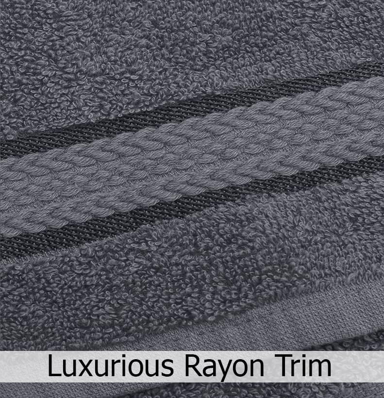 COTTON CRAFT Ultra Soft 6-Piece Towel Set - Charcoal