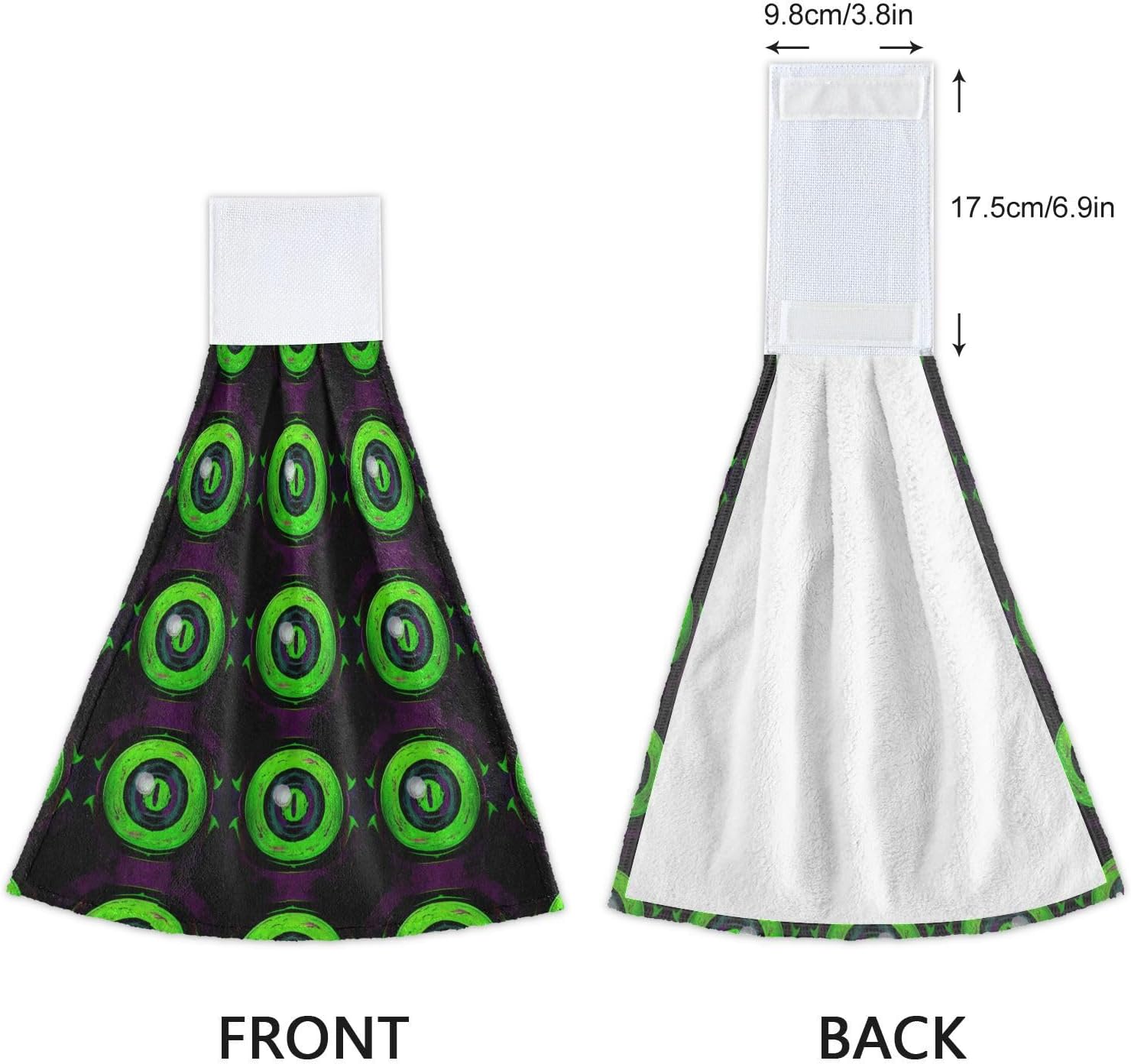 RPLIFE Psychedelic Green Eyes Towel Set of 2