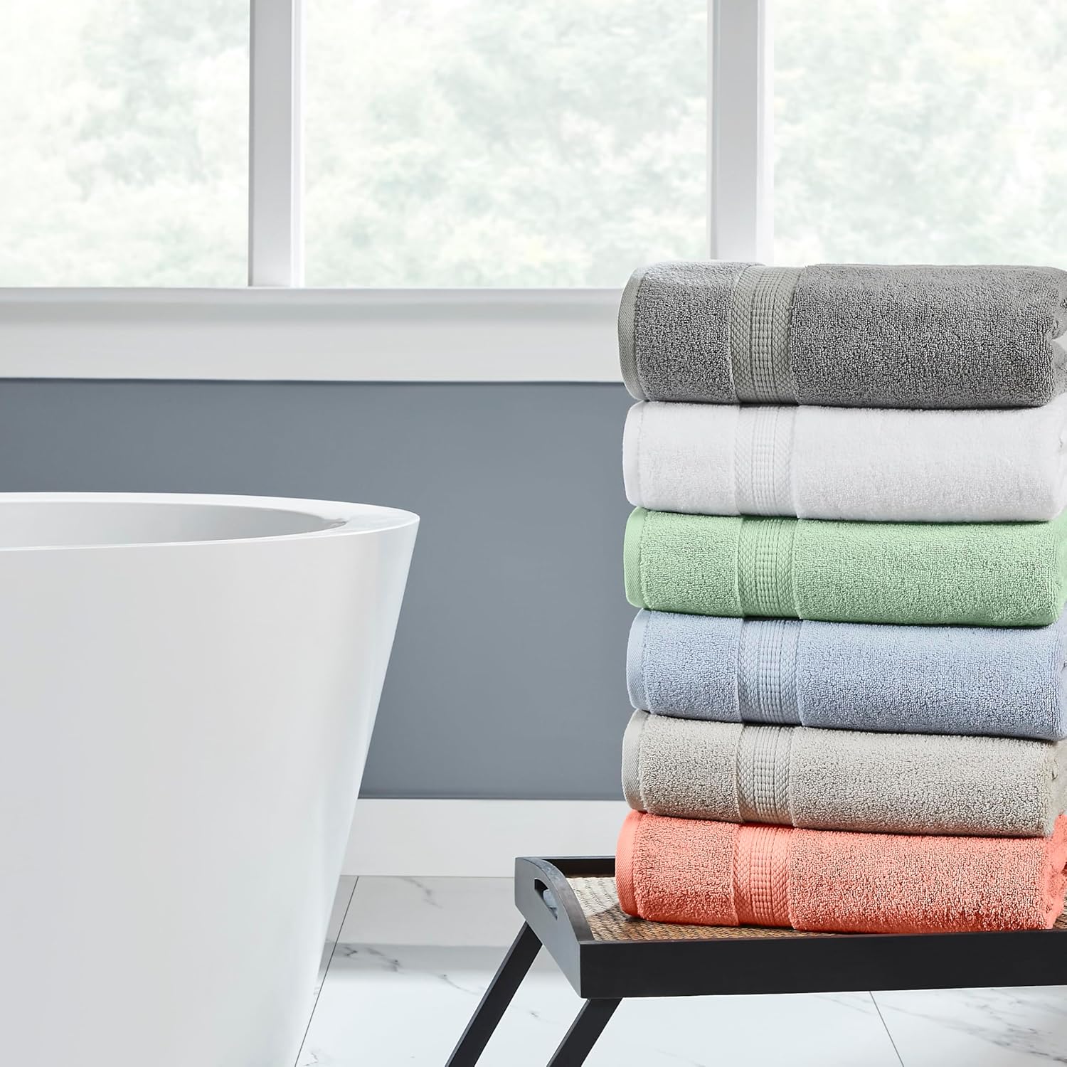 Modern Threads 6-Piece Rayon from Bamboo Towel Set