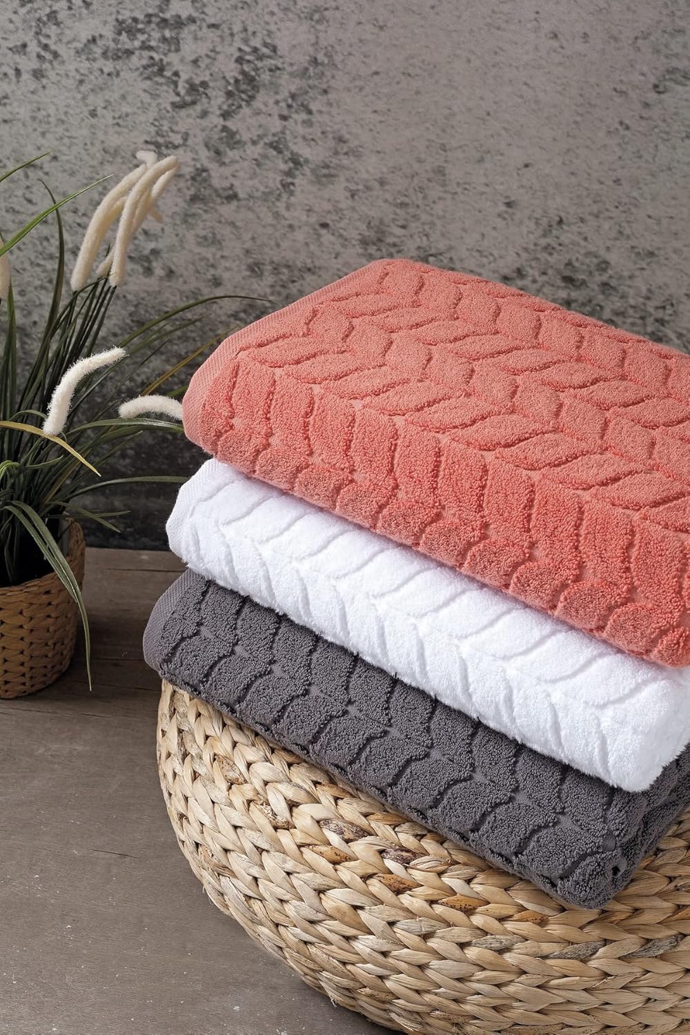 BAGNO MILANO Turkish Bath Towel Set 2 pcs Quick Dry Plush Towels