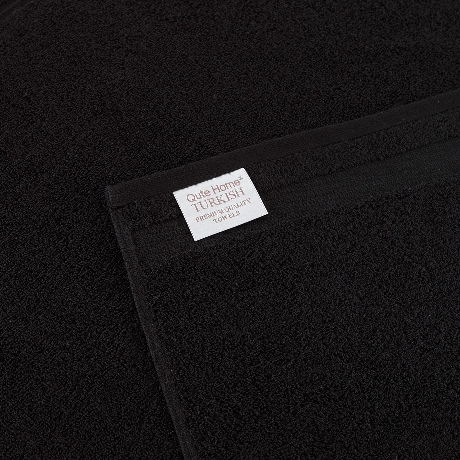 Qute Home 4-Piece Bath Towel Set Black