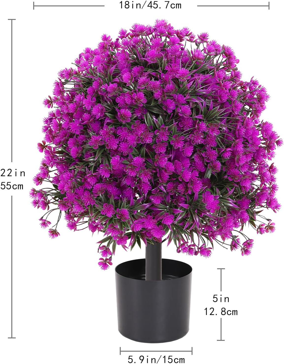 Bestwyc 2pcs Artificial Olive Topiary Ball Trees