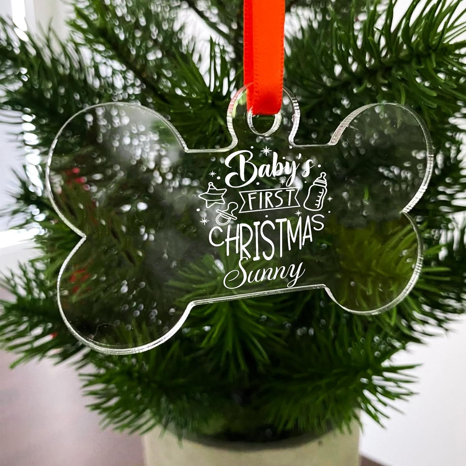 Personalized Babys First Christmas Ornament 2024