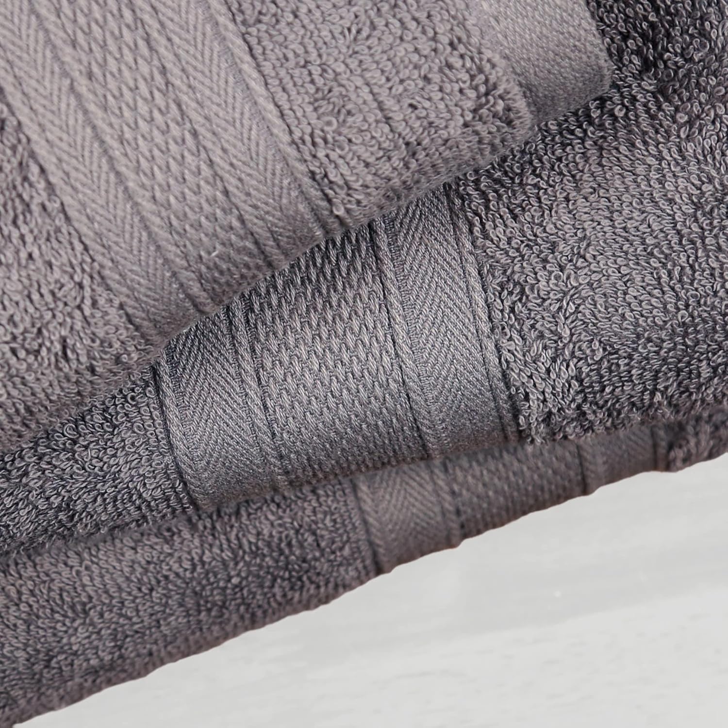 TRIDENT Luxury 3 Piece Towel Set Charcoal Grey