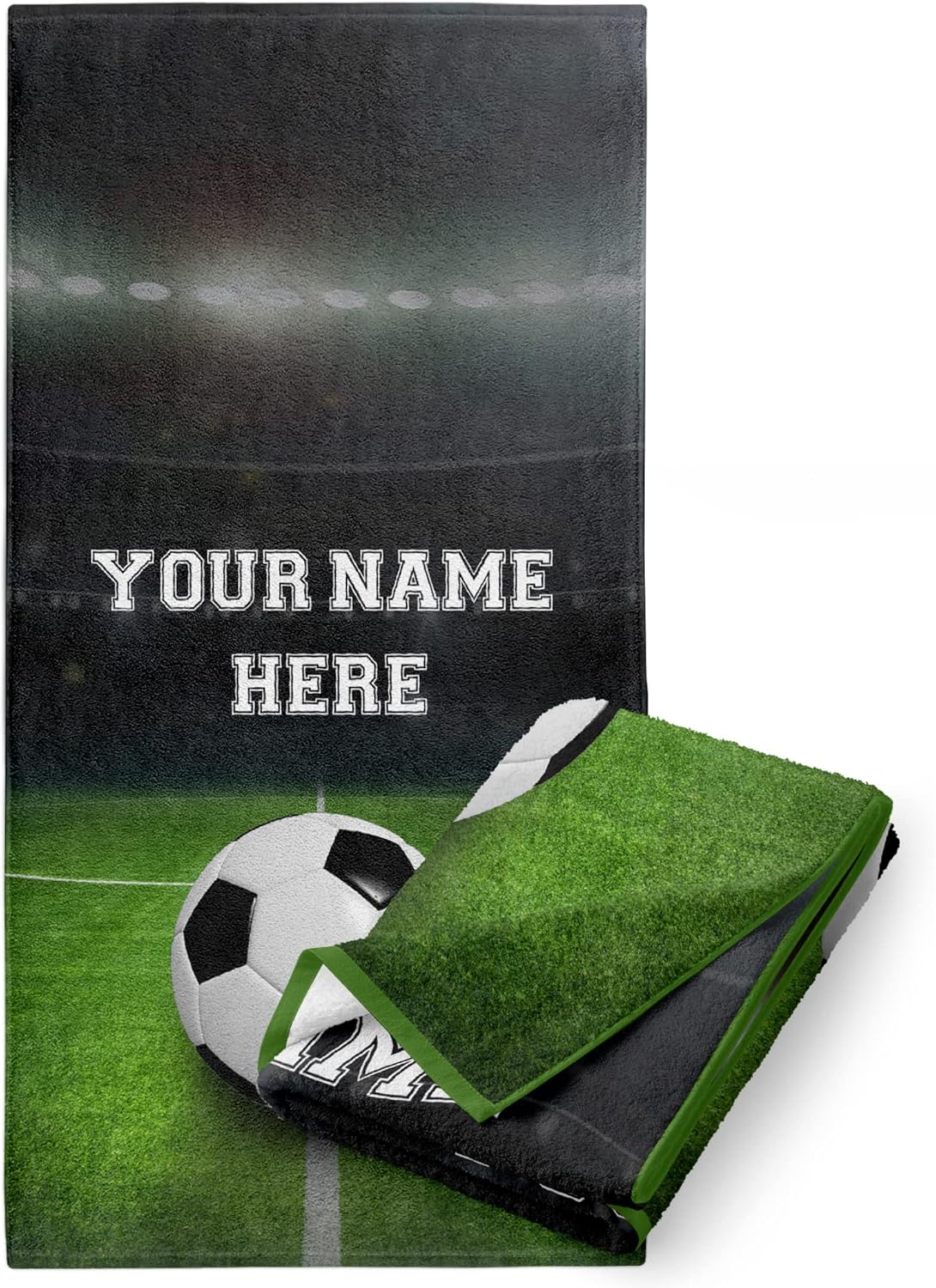 Personalized Soccer Ball Beach Towel for Kids and Adults