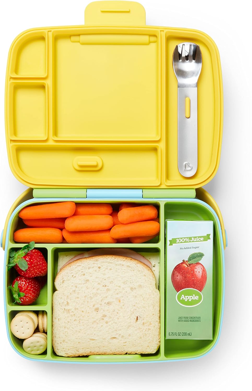 Munchkin Lunch Bento Box for Kids Green 1