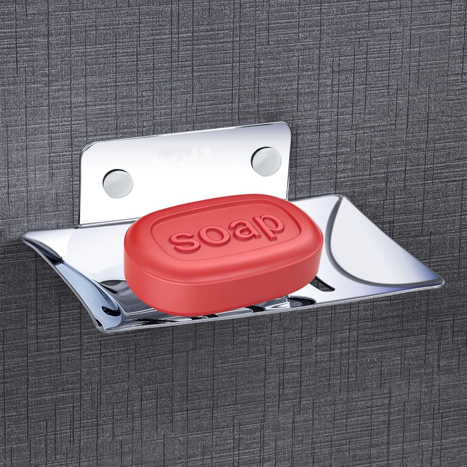 Stainless Steel Soap Holder for Bathroom - Durable Wall Mounted Soap Dish