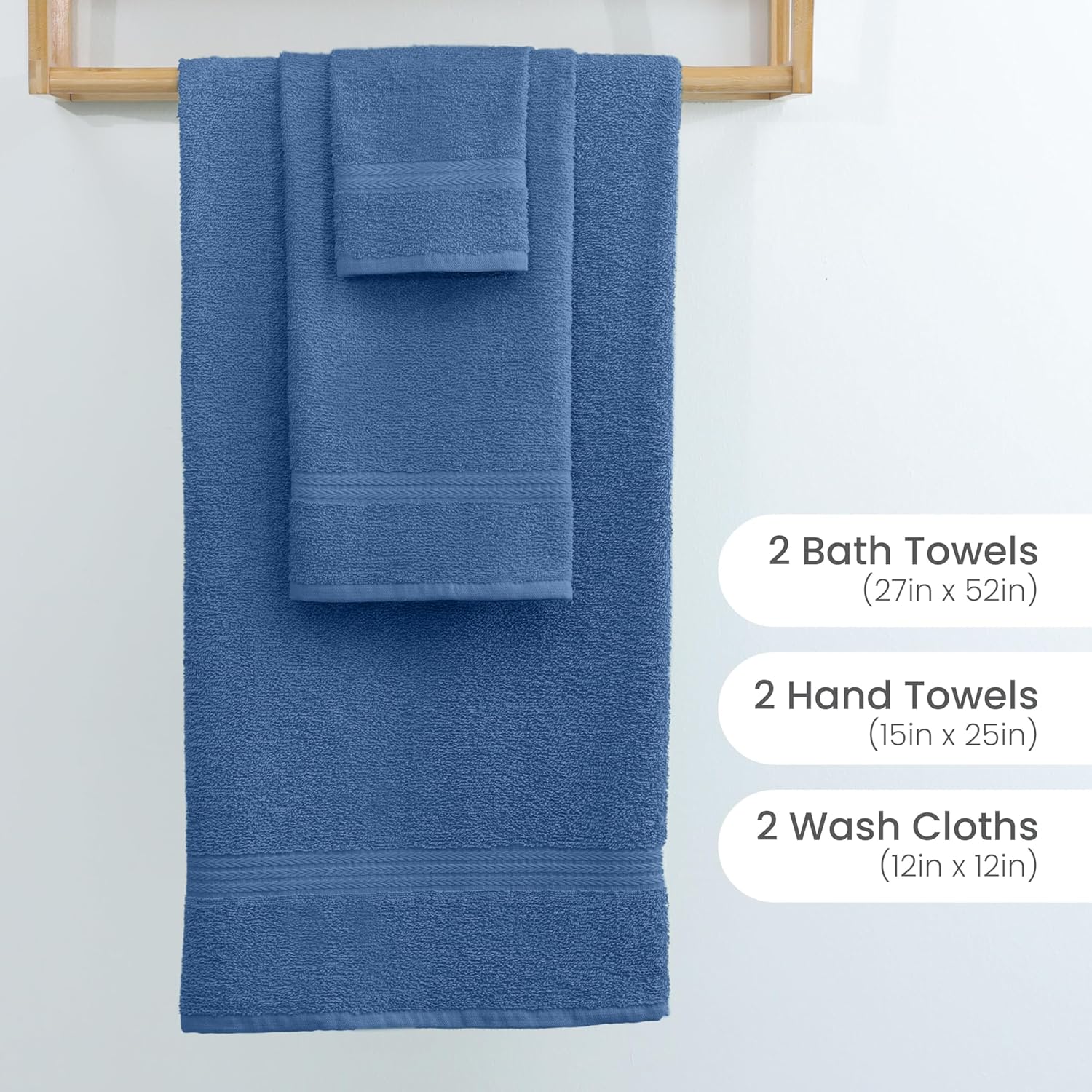 Martex Easy Living Everyday 6-Piece Towel Set - Blue