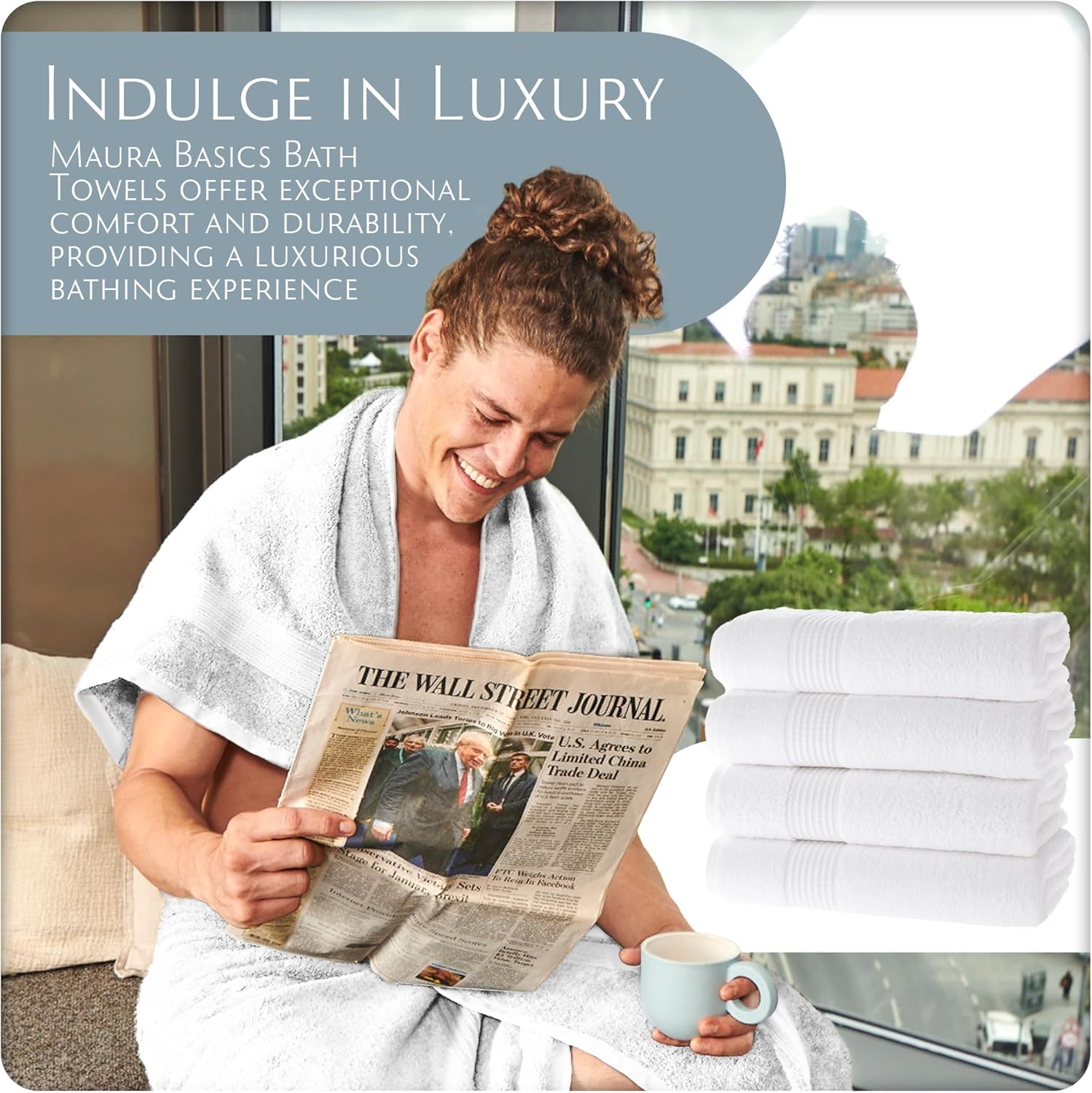 MAURA Basics Turkish Cotton Bath Towel Set