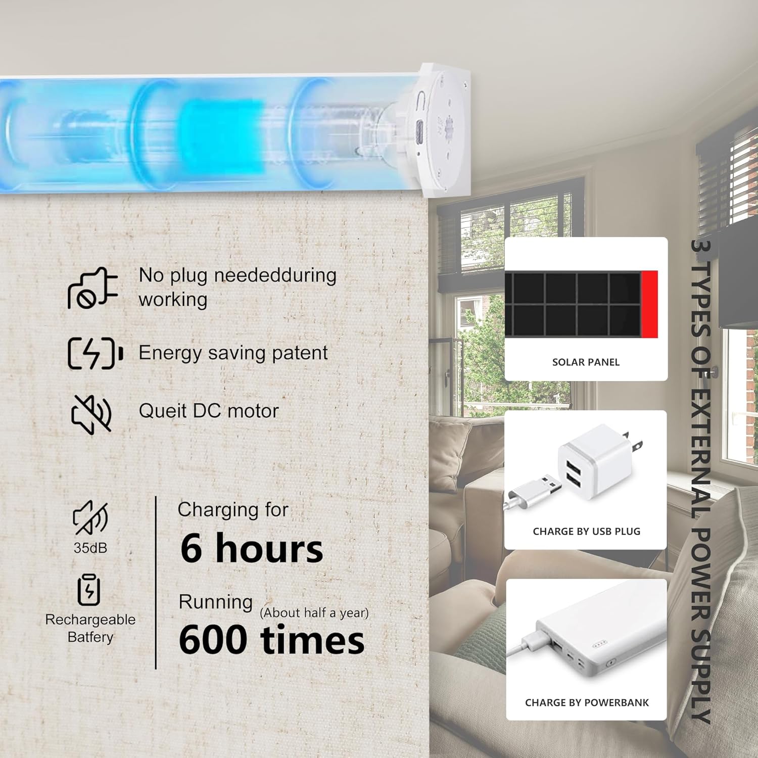 Bringnox Motorized Blinds with Remote and Smart Home Integration