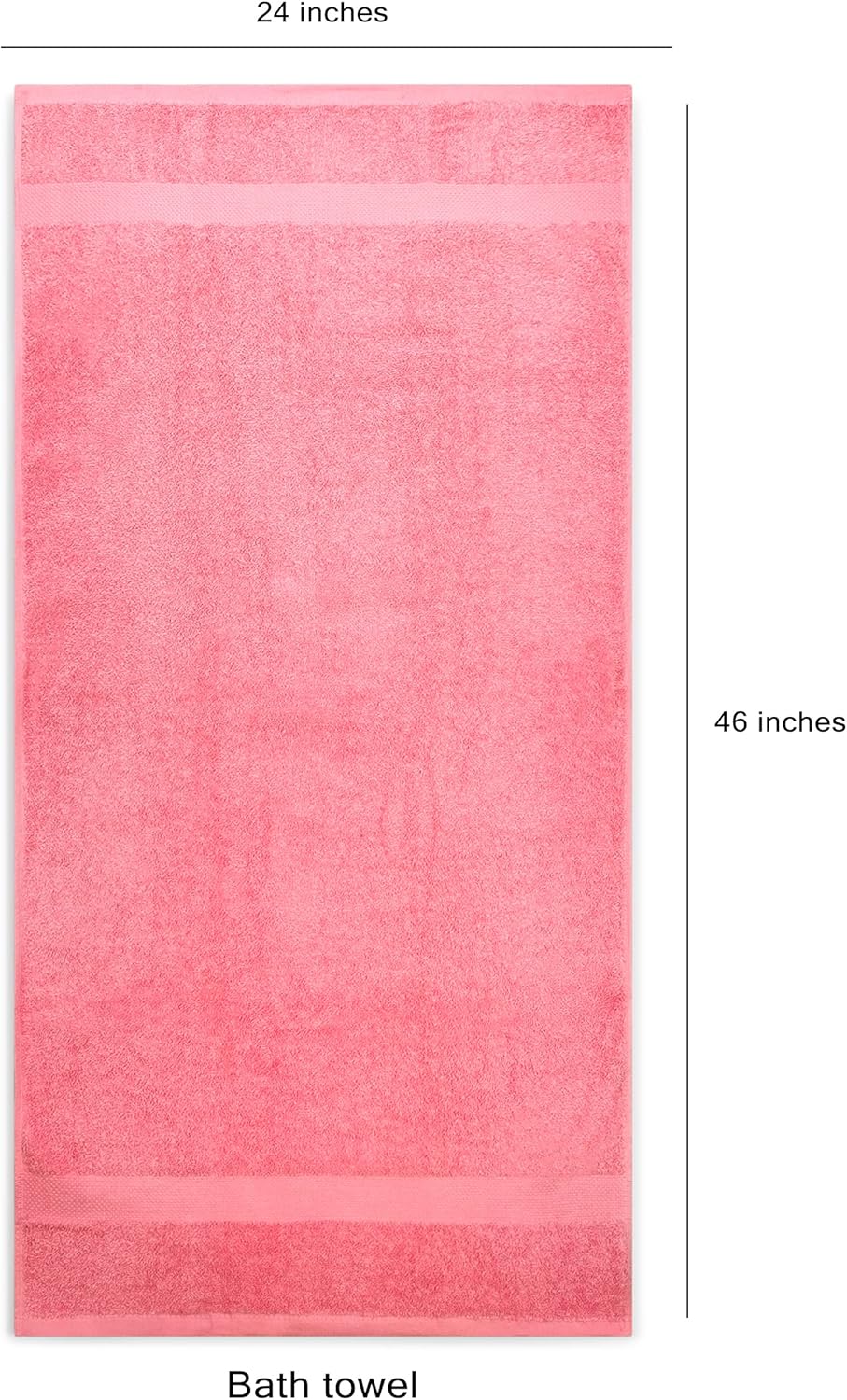 Simpli-Magic Cotton Bath Towel Set Pink 6 Count