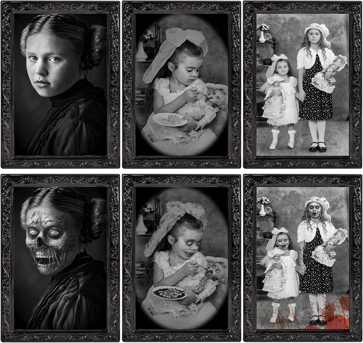 Lansian Halloween 3D Scary Wall Decor 3Pack