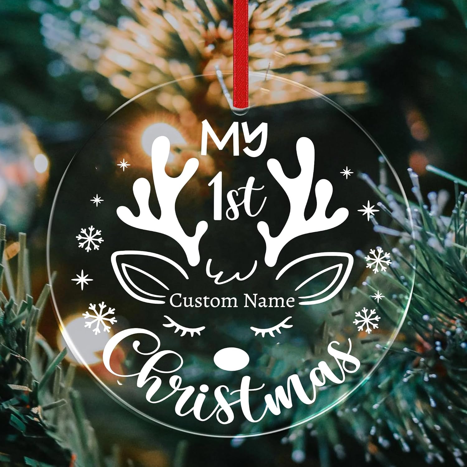 Jasilon Personalized Babys First Christmas Ornament 1