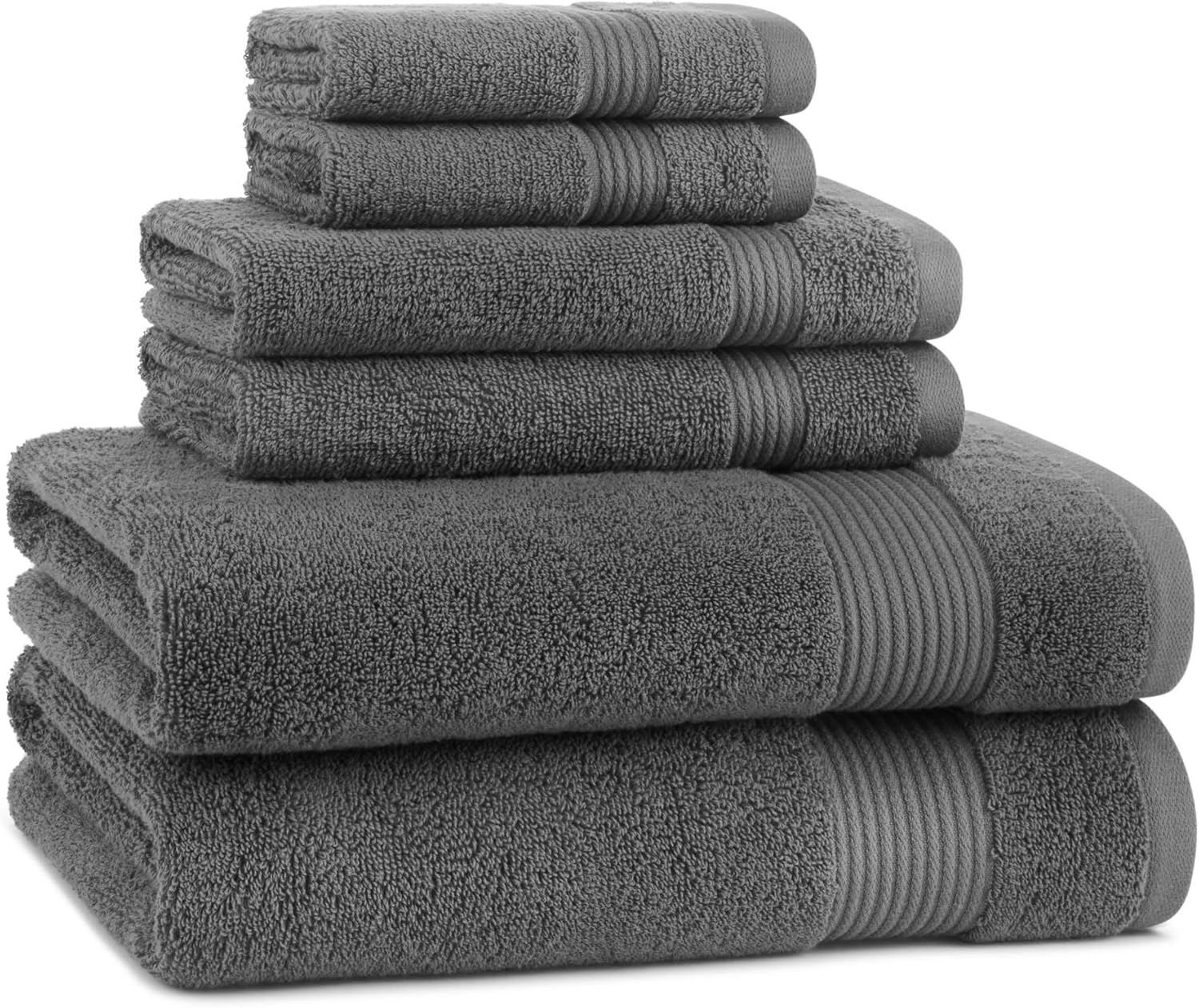 Arkwright Bath Towels Set of 6 - Pewter Grey 1
