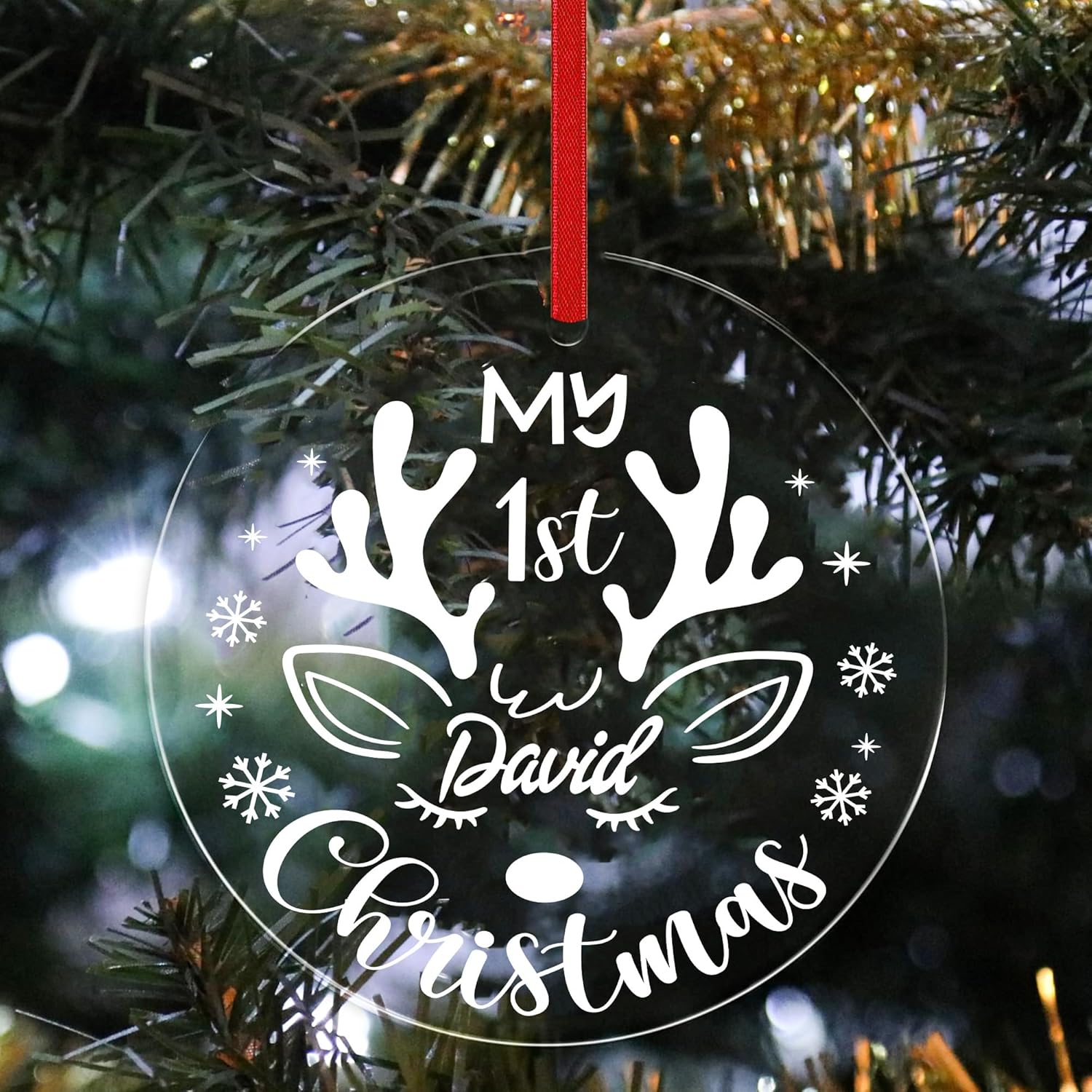 Jasilon Personalized Babys First Christmas Ornament 1