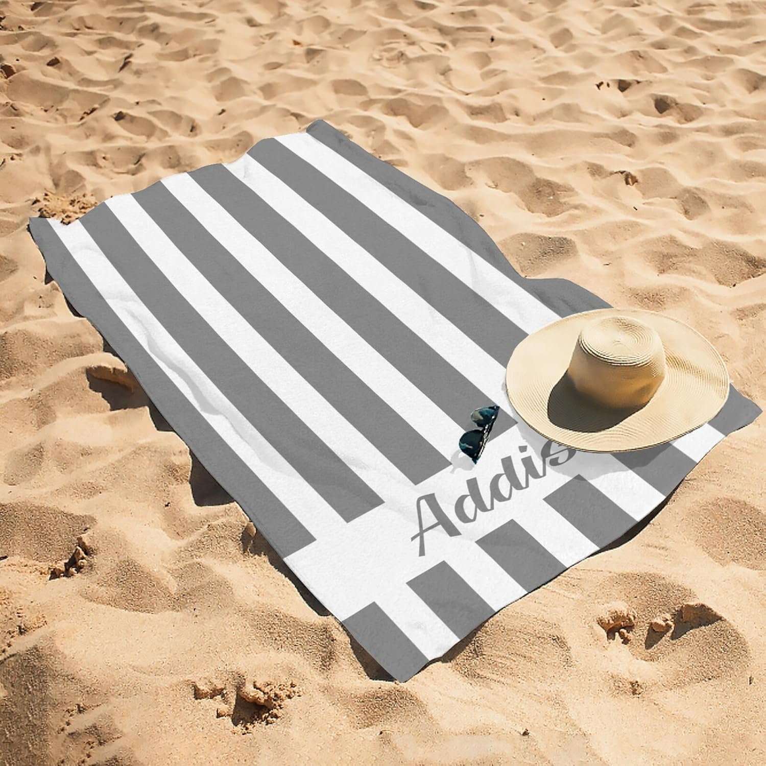 Personalized Beach Towel - Quick Dry Microfiber with Name 60 X 30 Inch