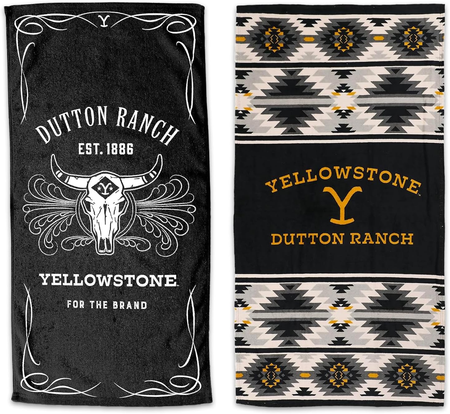 Yellowstone Beach Towel 2 Pack - Dutton Ranch Bundle