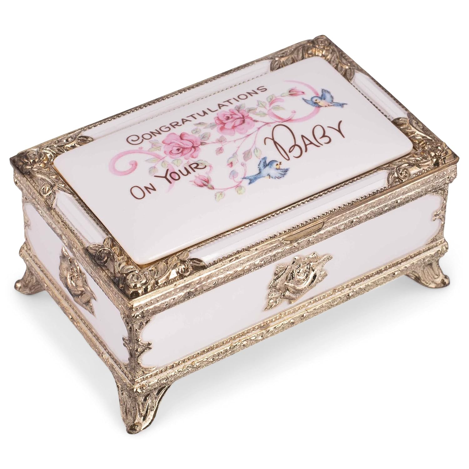 Splendid New Baby Girl Music Box Jewelry Box with Brahms Lullaby