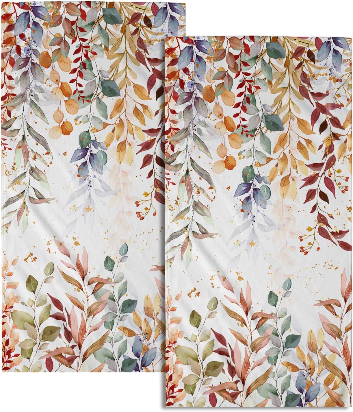 Imiss Colorful Leaf Botanical Towel Set of 2