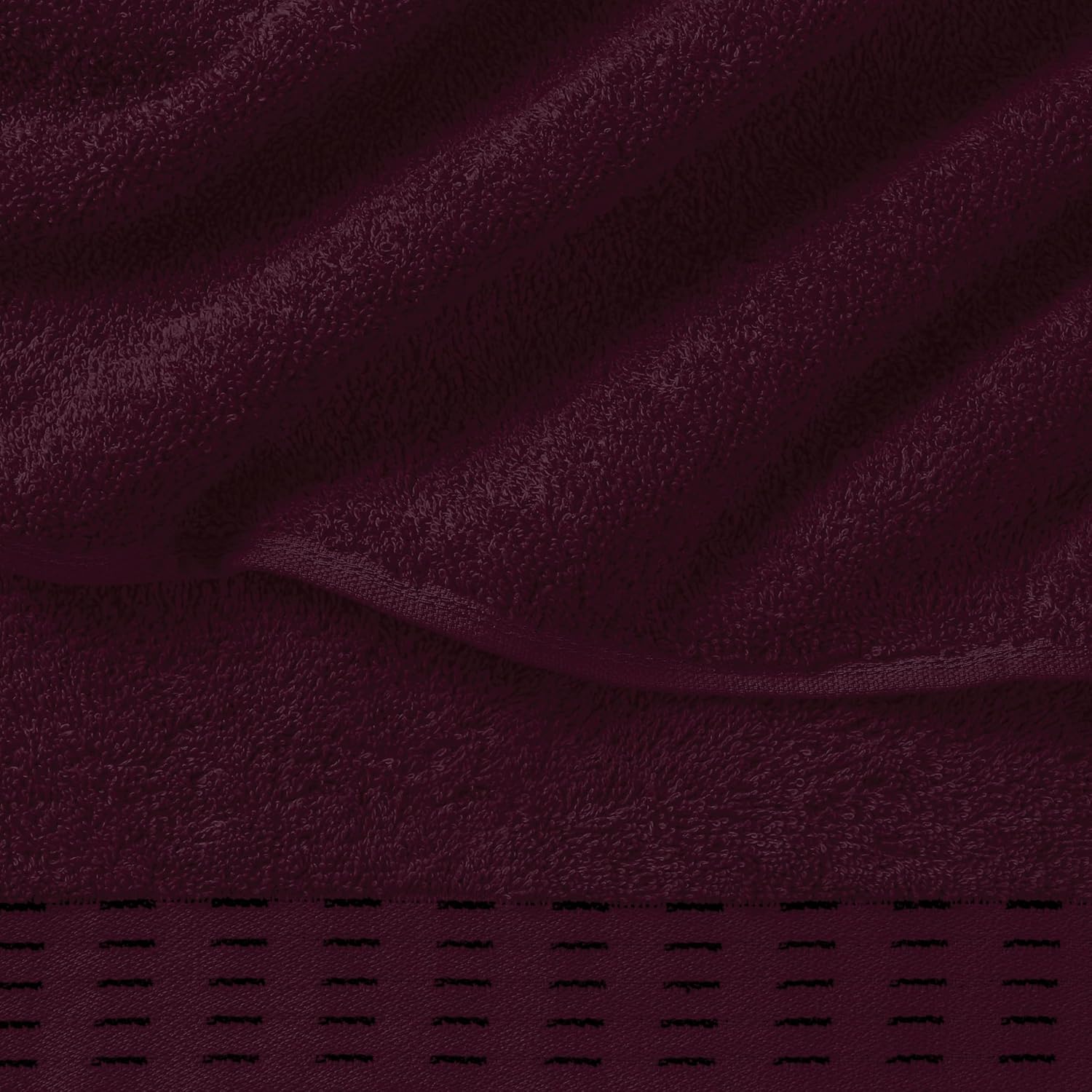 Ultra Soft Cotton Towel Set 6 Pack Burgundy
