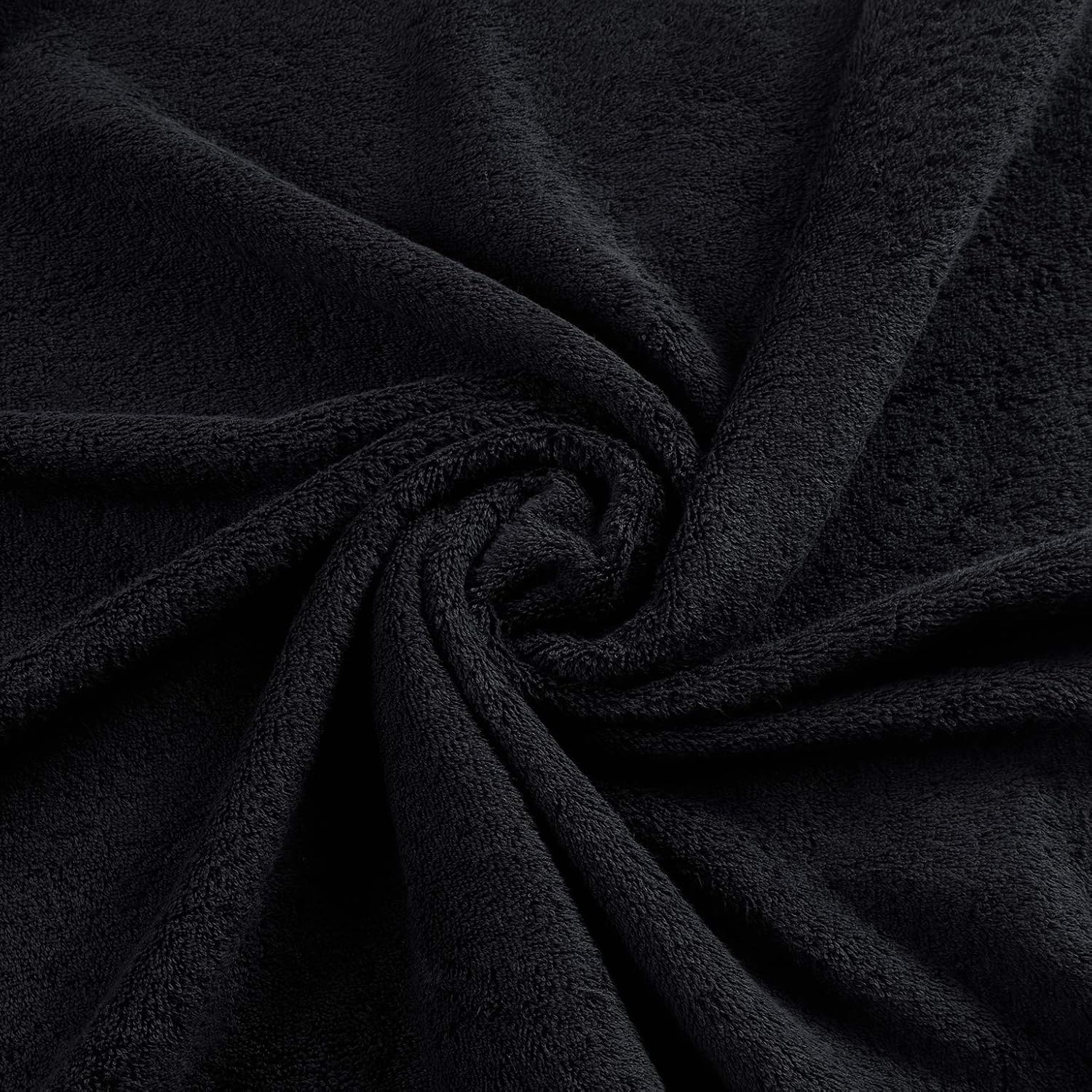 Qute Home 4-Piece Bath Towel Set Black
