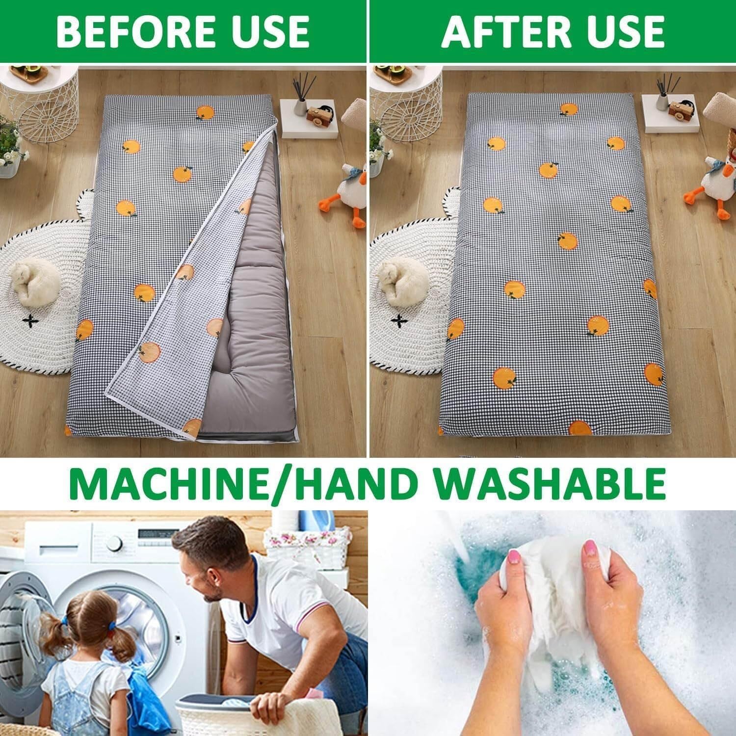Traditional Futon Mattress Cover with Zipper 1
