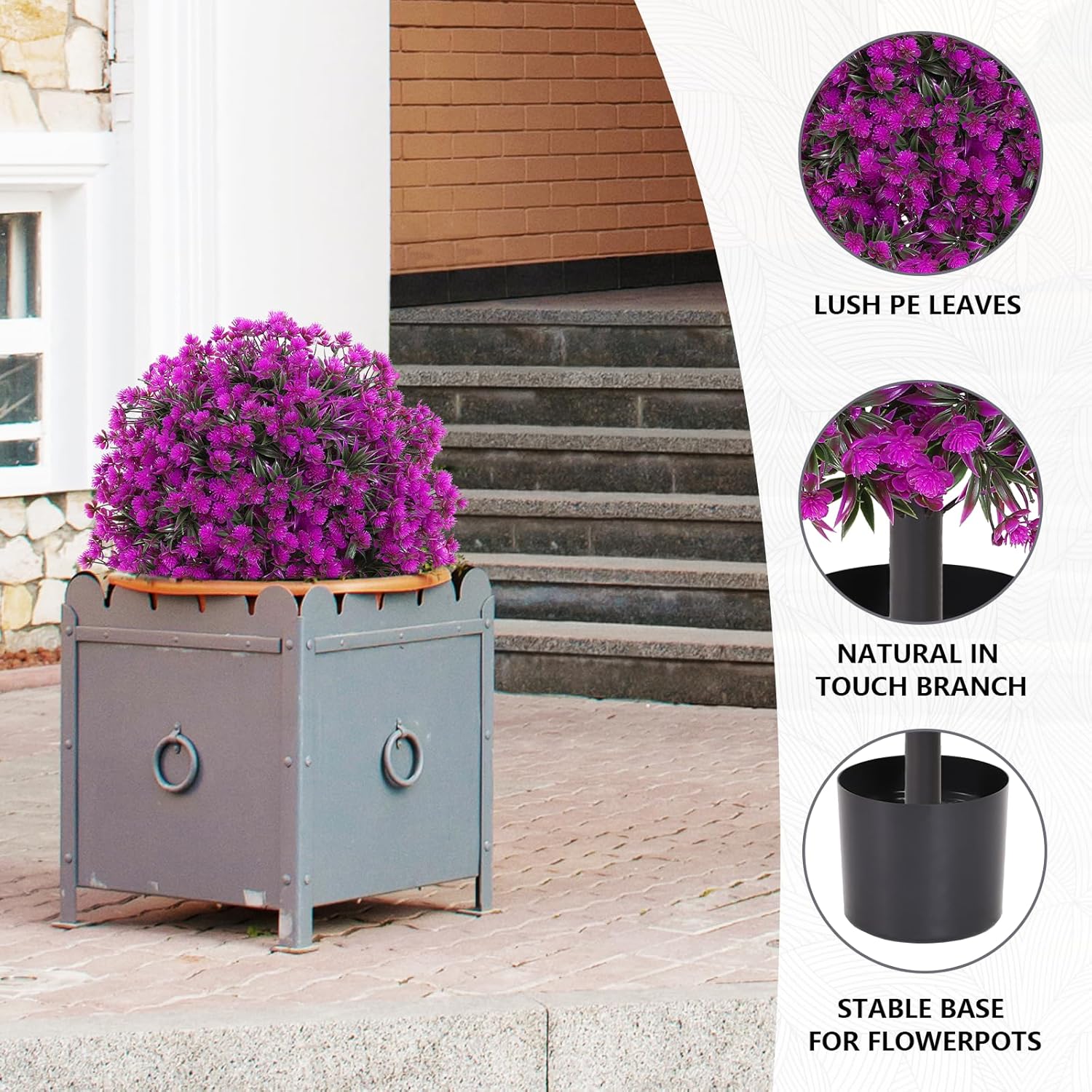 Bestwyc 2pcs Artificial Olive Topiary Ball Trees