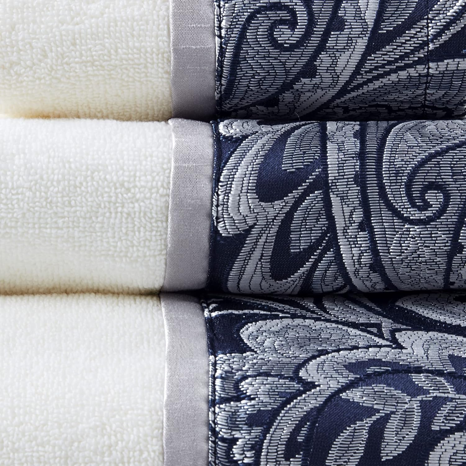 Madison Park Aubrey 6 Piece Cotton Towel Set with Paisley Design