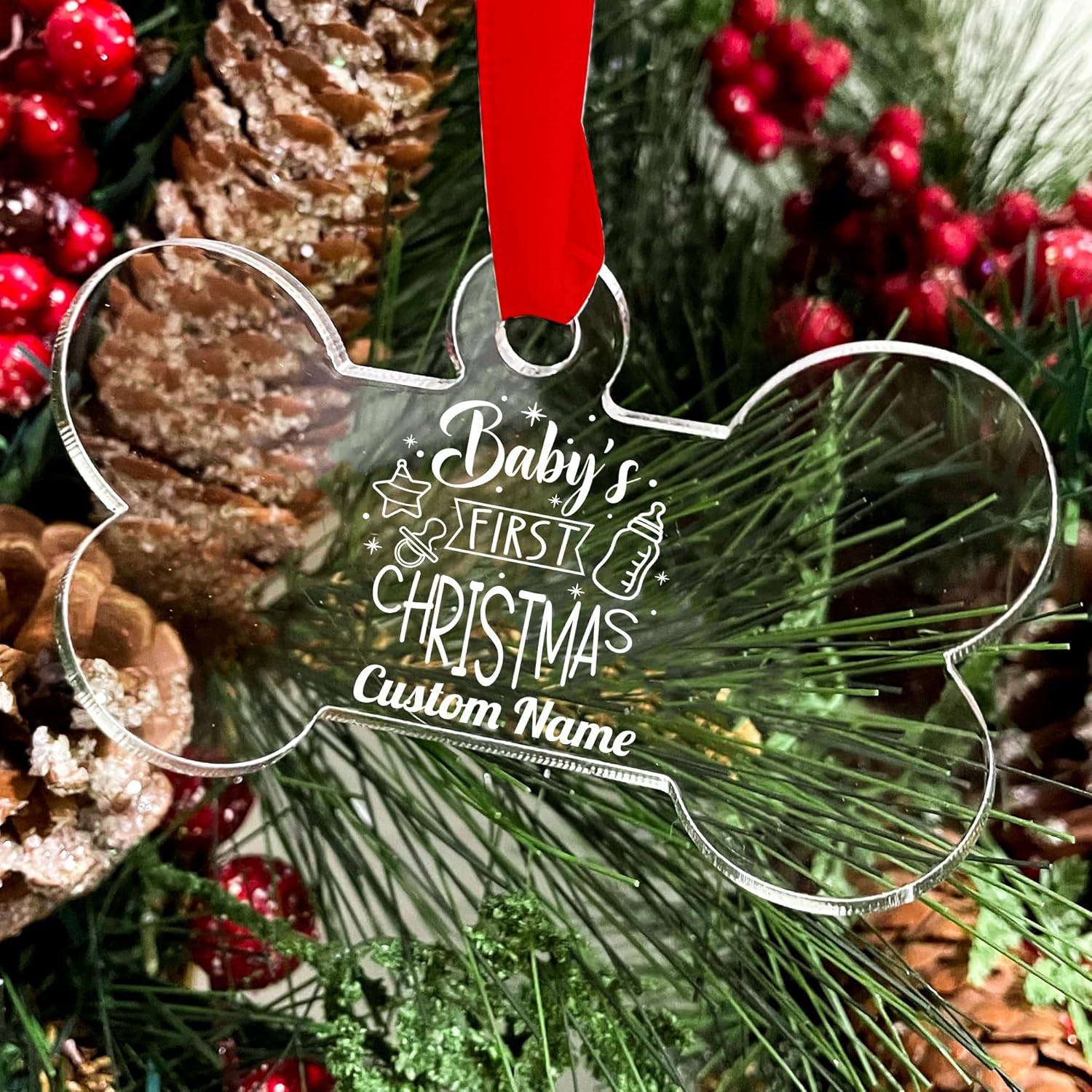 Personalized Babys First Christmas Ornament 2024
