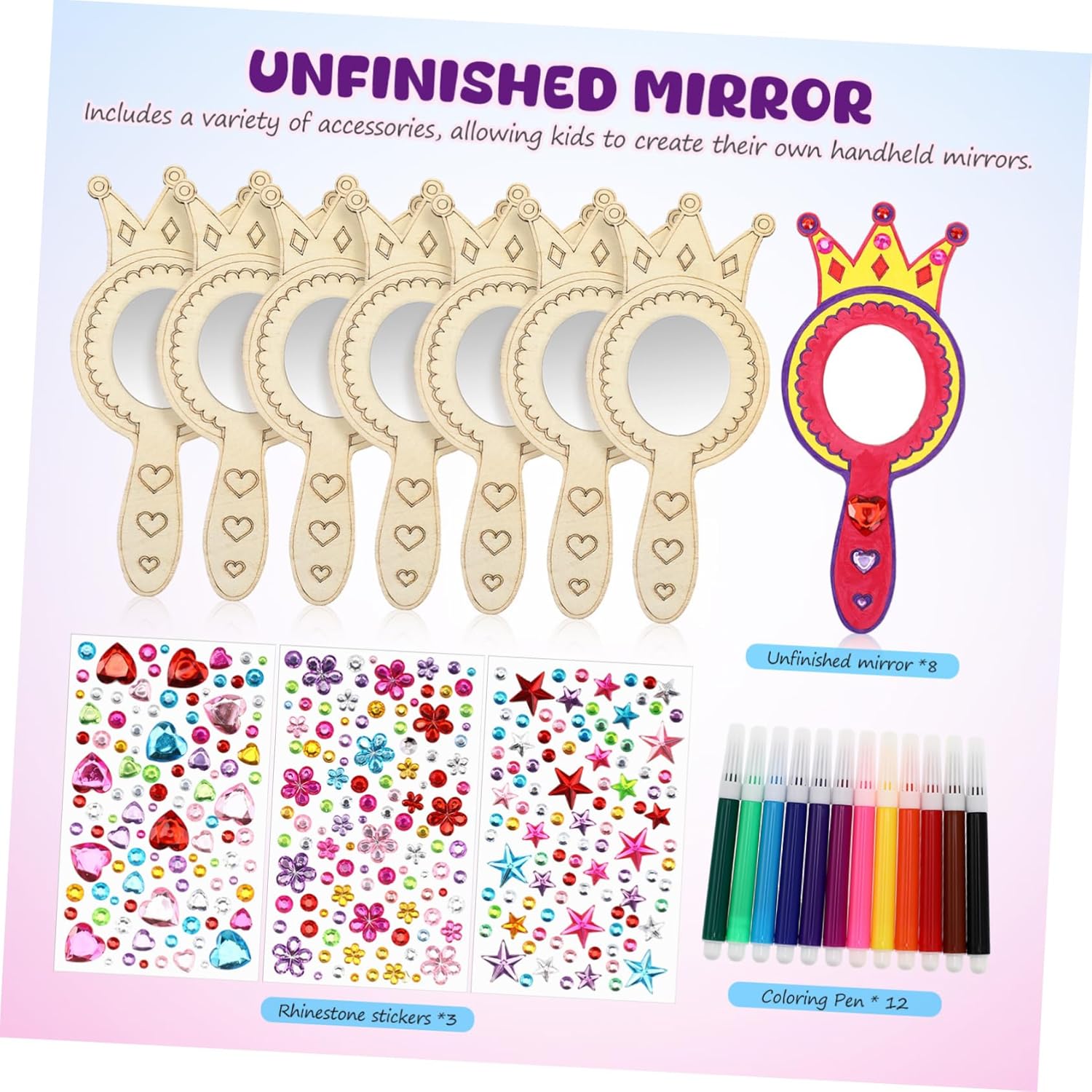 VOSAREA DIY Mirror Kit for Boys and Girls
