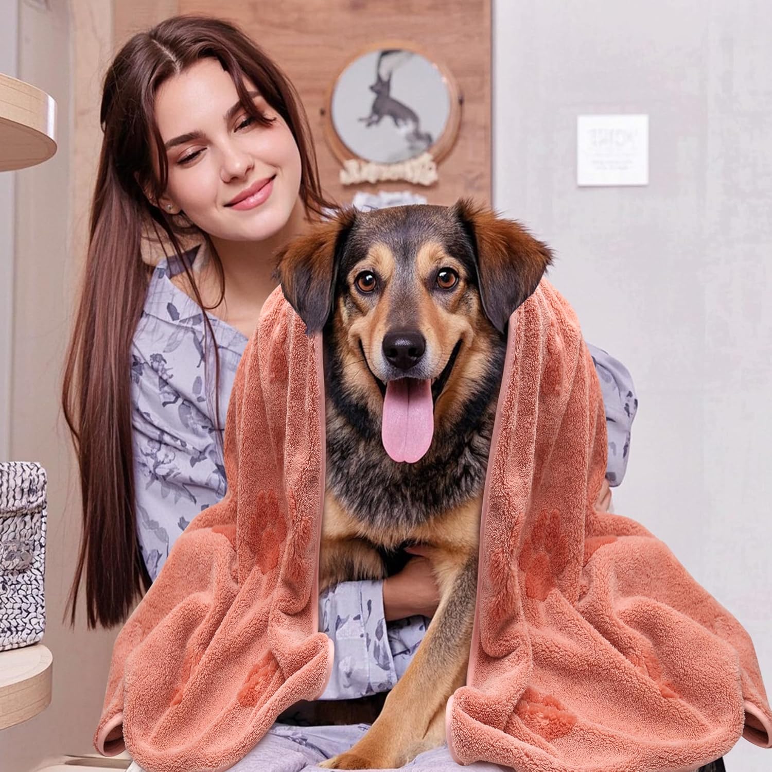JML Microfiber Pet Towel 2 Pack 40 x 275 Pink